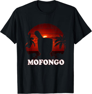 Funny Puerto Rican Food Mofongo Pilon Palm Trees Sunset Gift T-Shirt - T-Shirt | Black