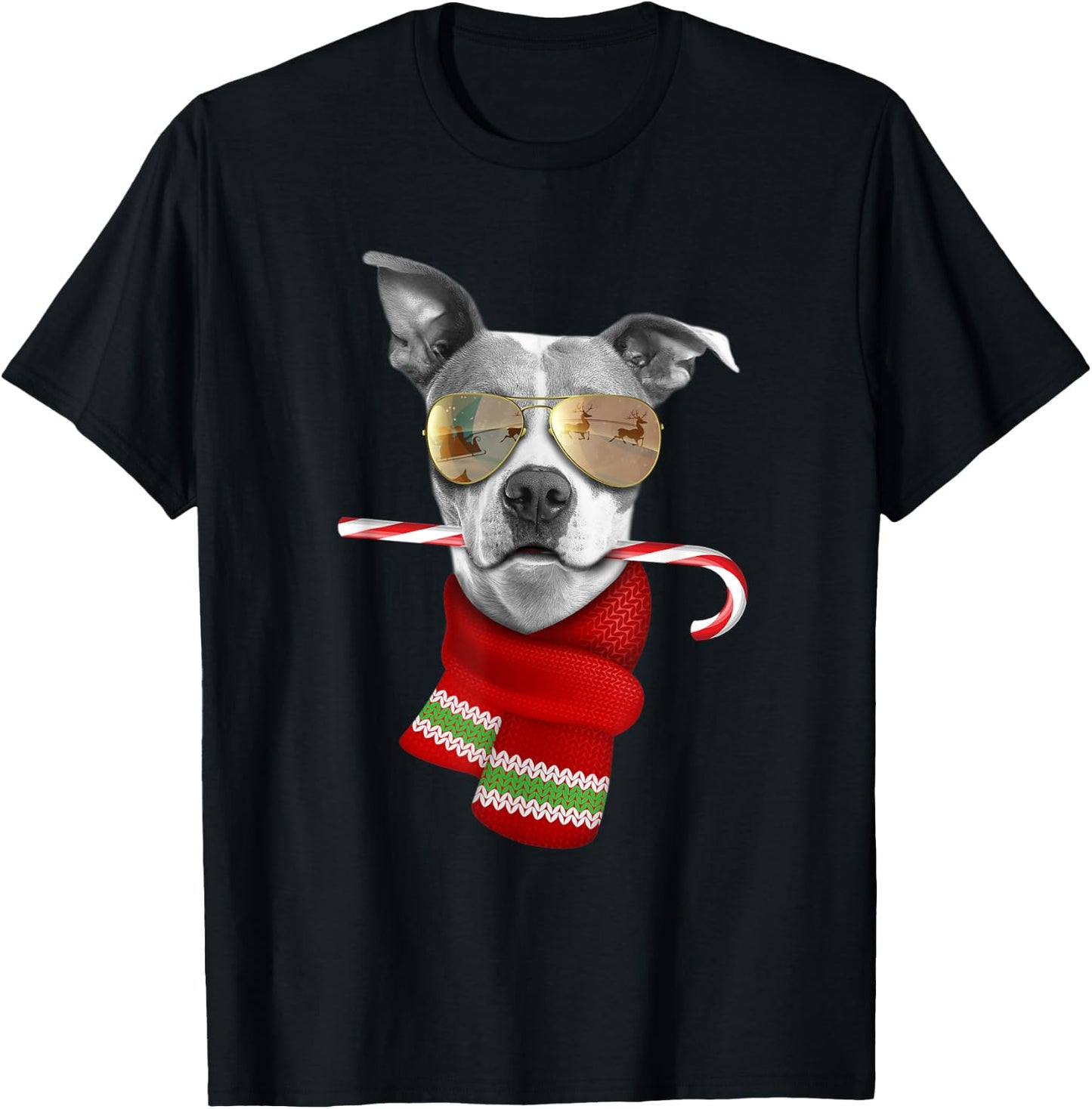 Pitt Bull shirt Cute Christmas Gift Dog Lovers Sunglasses T-Shirt - T-Shirt | Black