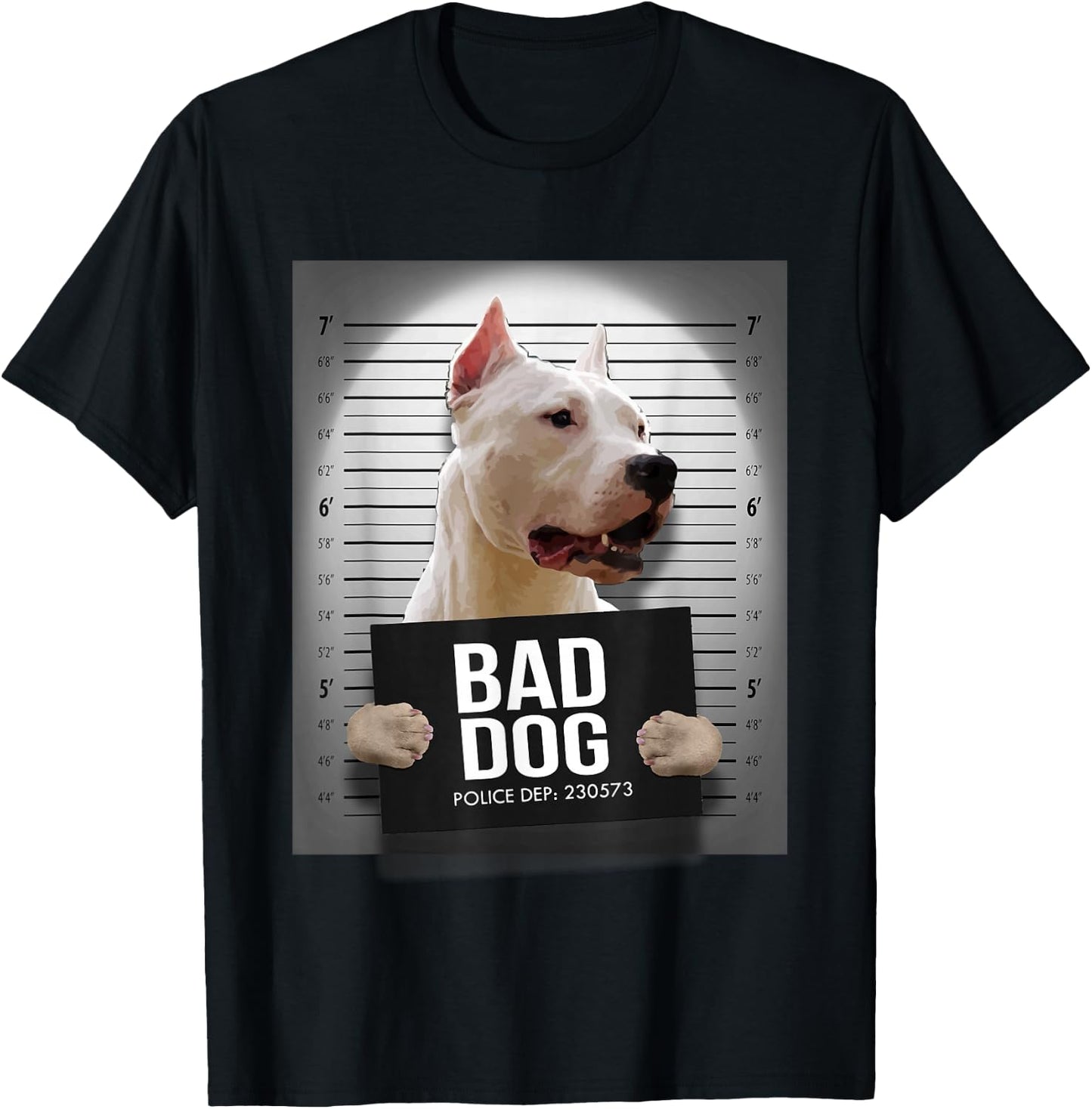 Dogo Argentino Mugshot Shirt T-Shirt - T-Shirt | Black