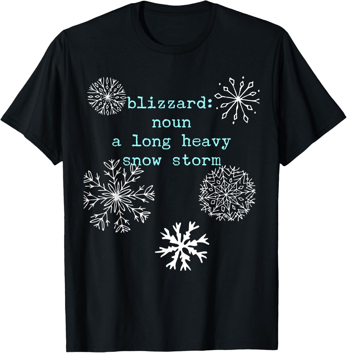 Blizzard Dictionary Definition Vocabulary Parade T-Shirt - T-Shirt | Black