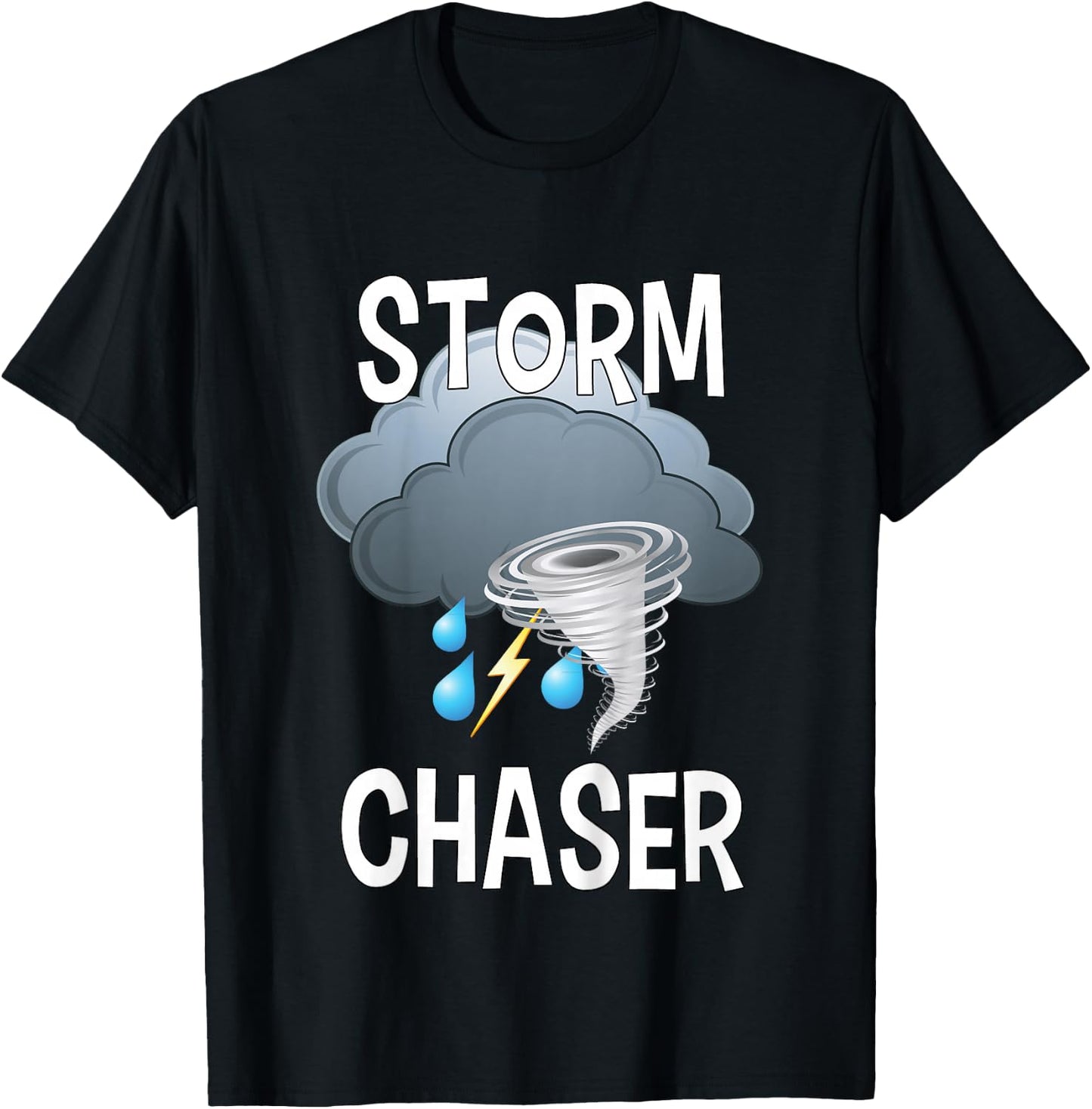 Kids Storm Chaser Shirt Boys Storm Hunter Tornado Gift T-Shirt - T-Shirt | Black