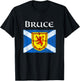 Bruce Scottish Clan Family Name Scotland Flag T-Shirt - T-Shirt | Black