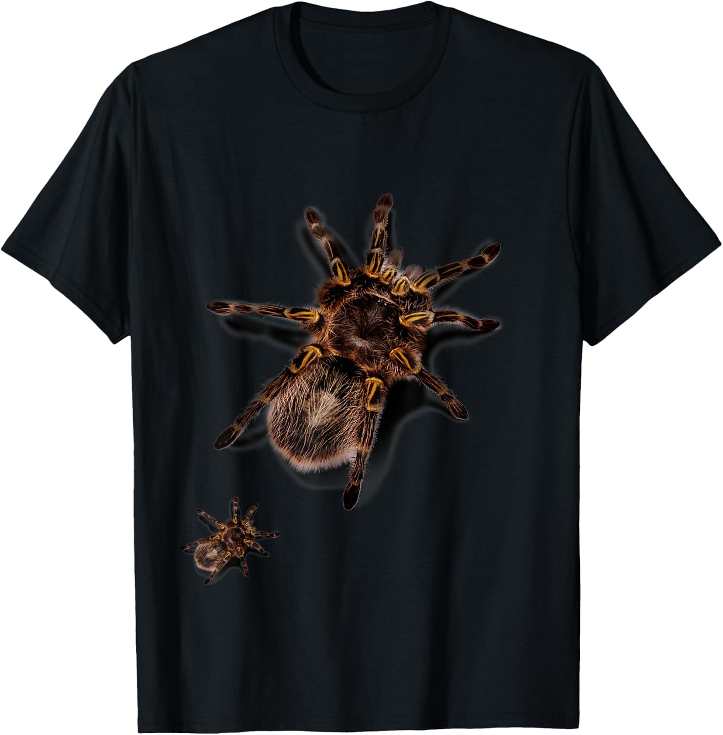 Giant Tarantula Spider Crawling Up, Prank T-Shirt - T-Shirt | Black