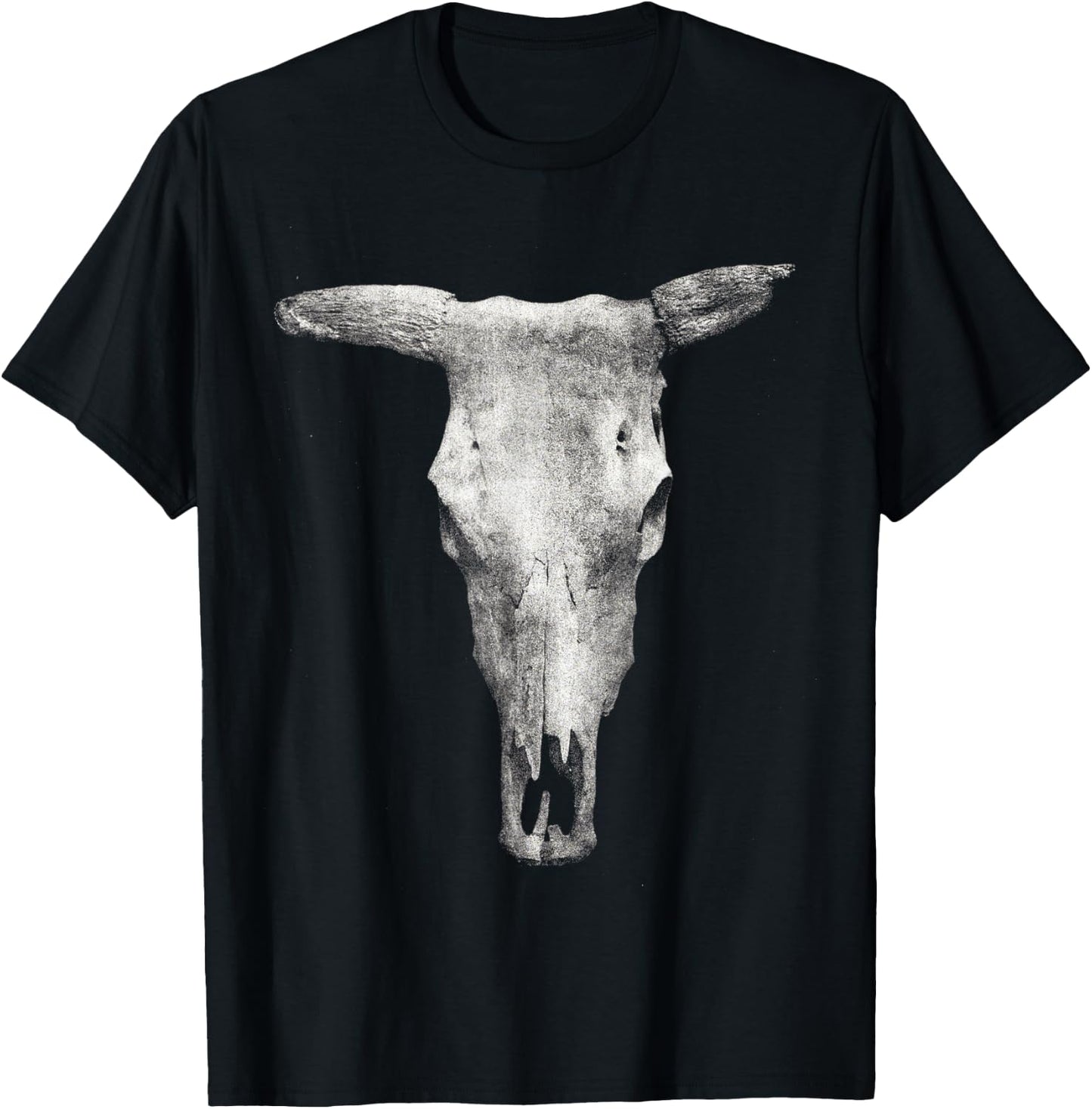 Cow Skull Western cowboy cowgirl Graphic T-Shirt - T-Shirt | Black