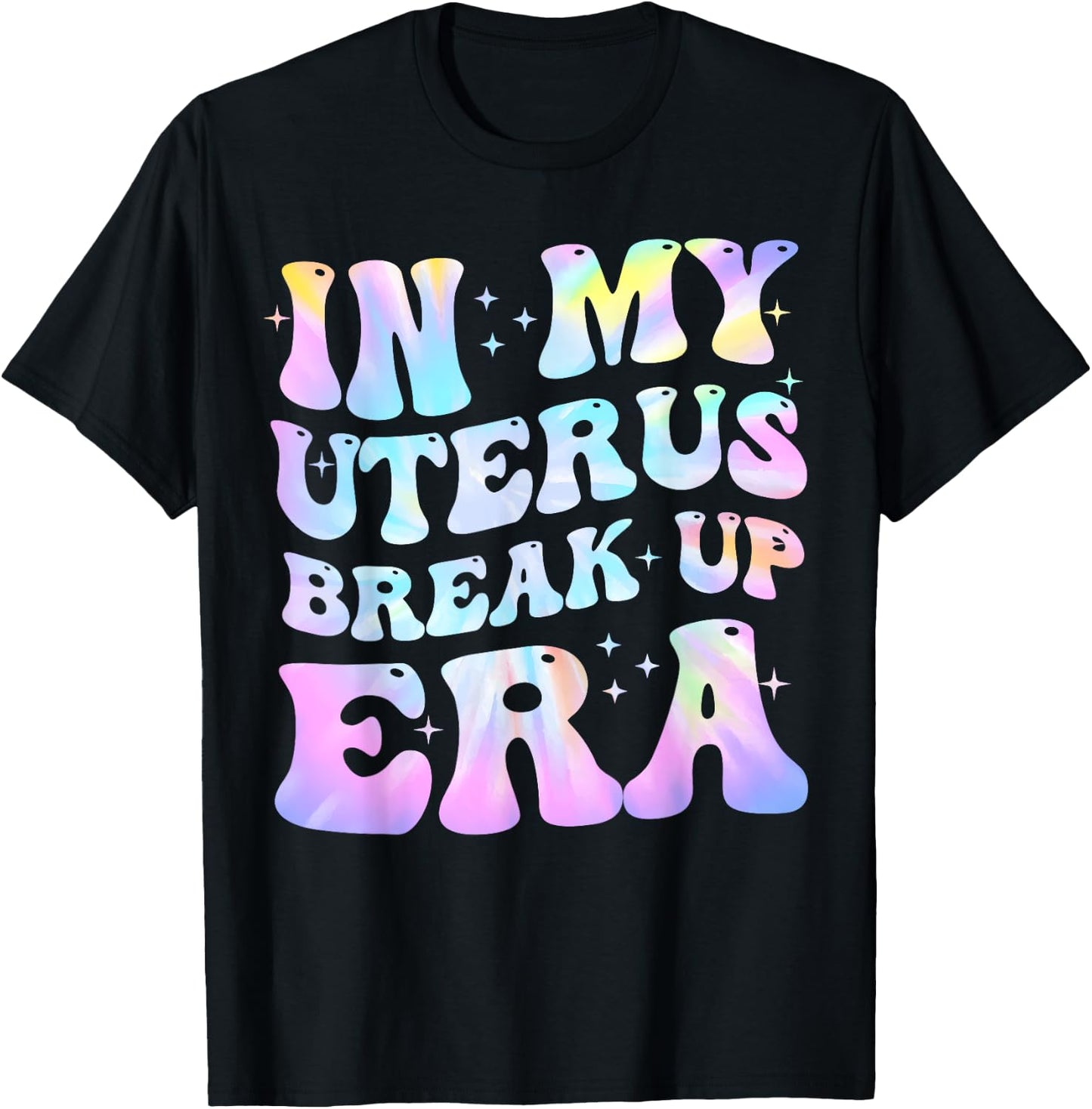 In My Uterus Break Up Era Groovy Hysterectomy Recovery T-Shirt - T-Shirt | Black