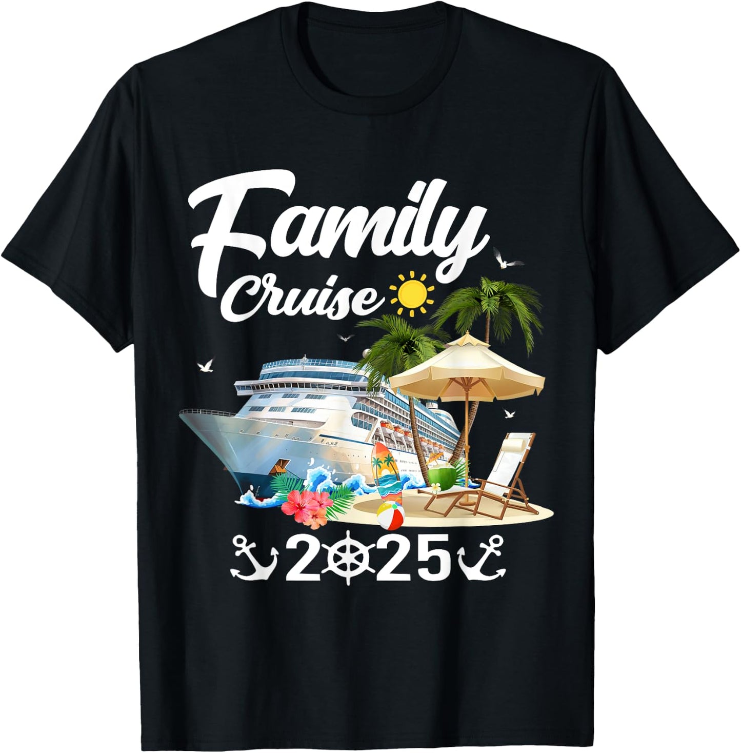 Family Cruise 2025 T-Shirt - T-Shirt | Black