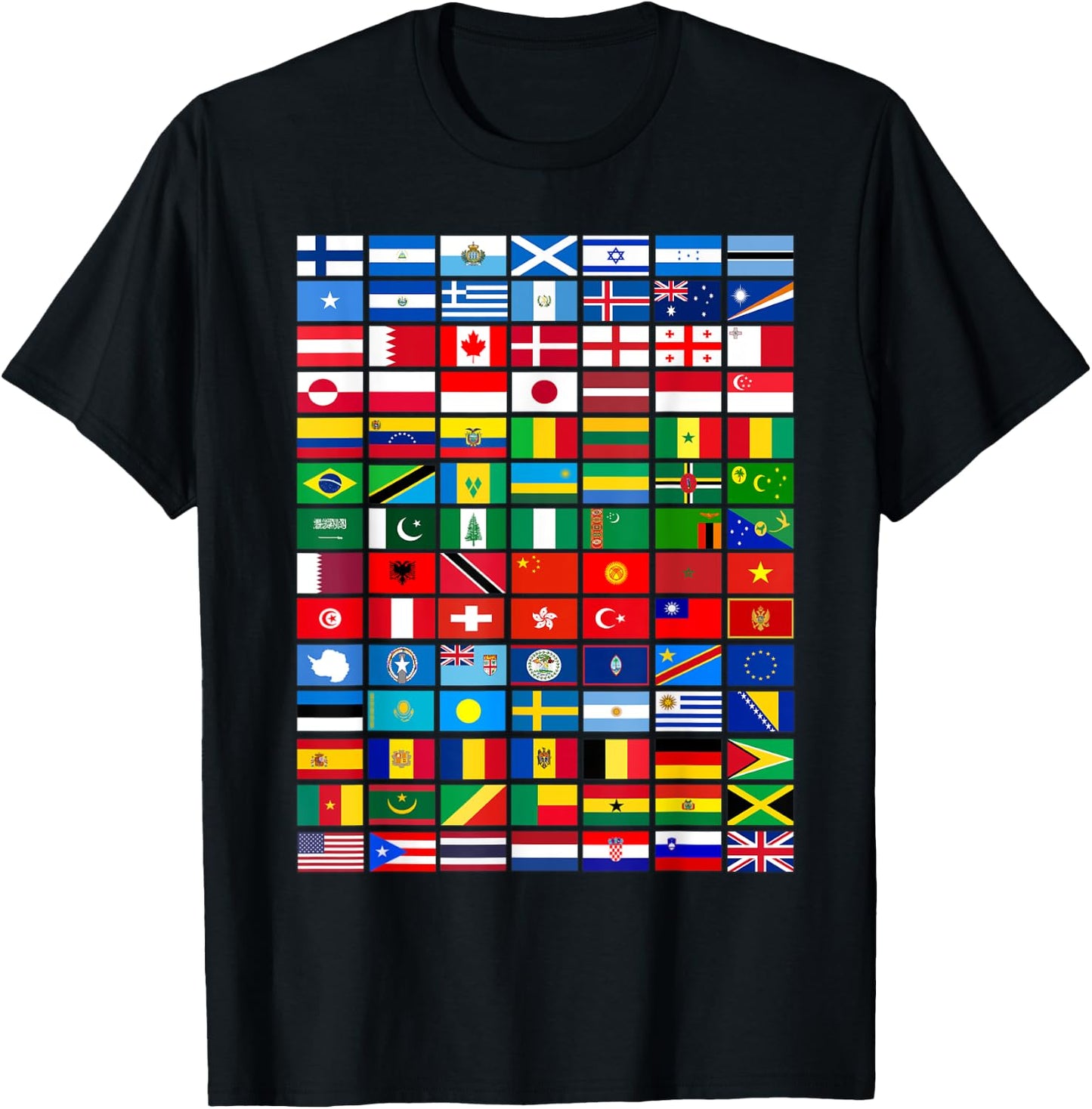 Flags of the Countries of the World, International T-Shirt - T-Shirt | Black