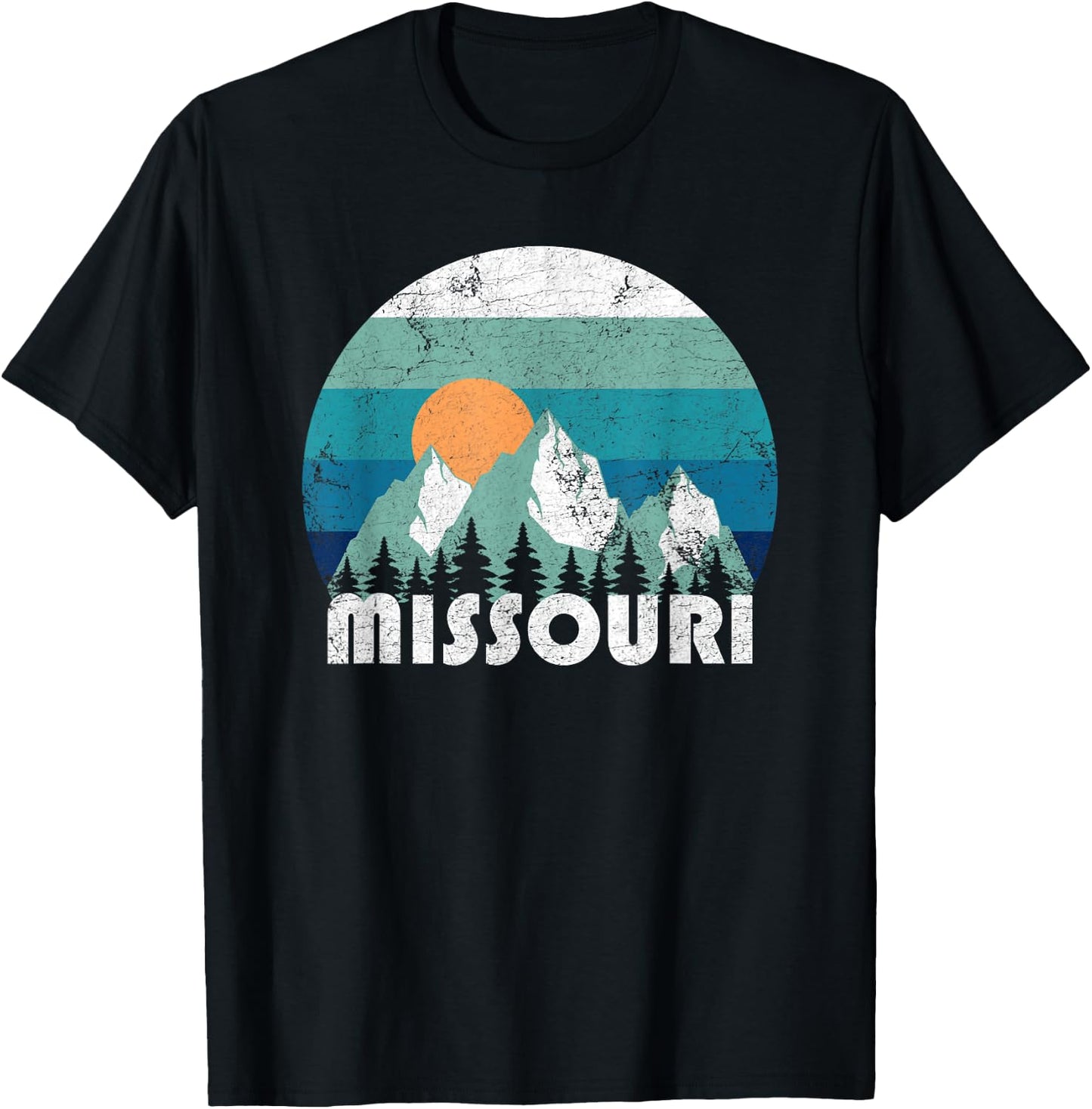 Missouri State Retro Vintage T-Shirt - T-Shirt | Black