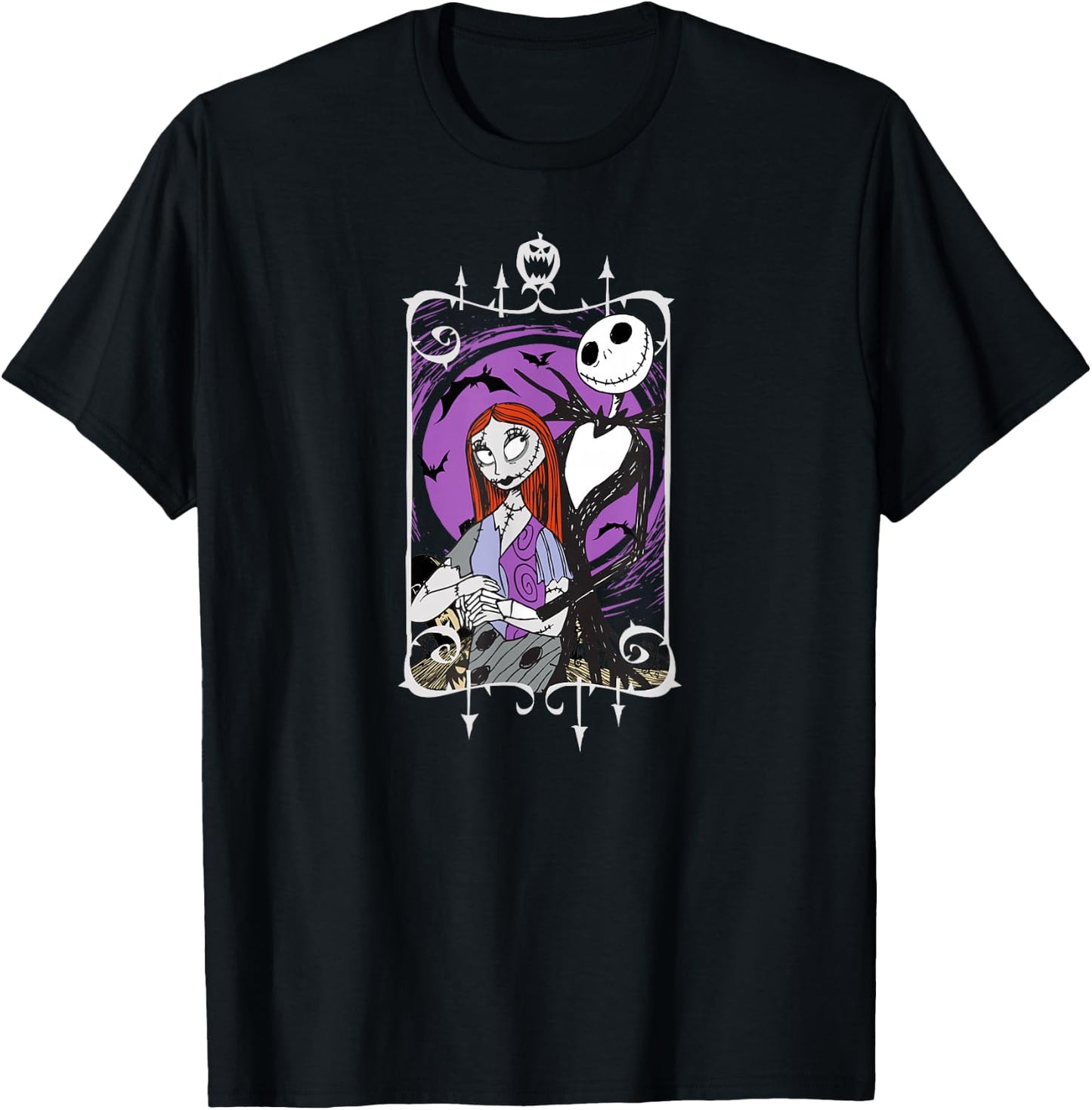 The Nightmare Before Christmas - Jack Skeleton Full Moon T-Shirt - T-Shirt | Black
