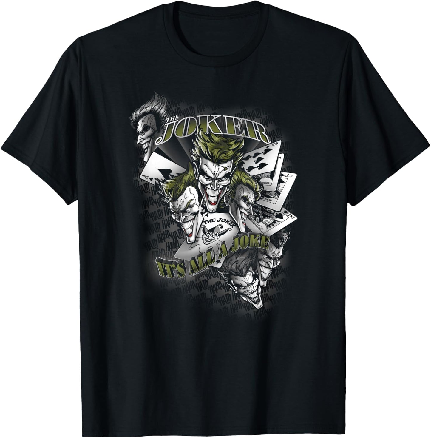 Batman the Joker It's All a Joke T Shirt T-Shirt - T-Shirt | Black