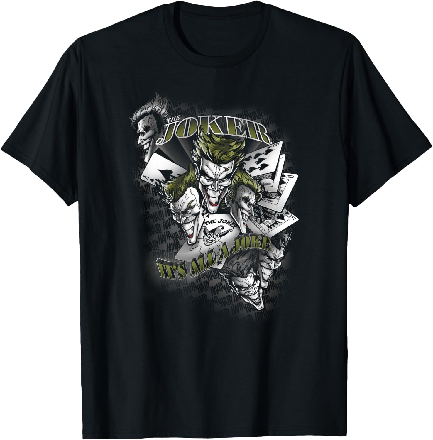 Batman the Joker It's All a Joke T Shirt T-Shirt - T-Shirt | Black