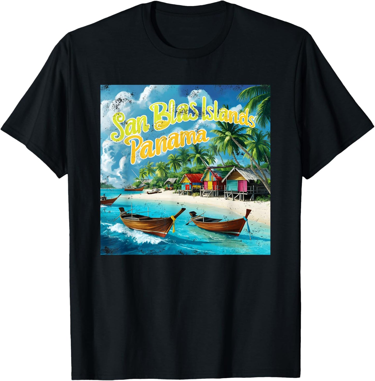 San Blas Islands, Panama T-Shirt - T-Shirt | Black
