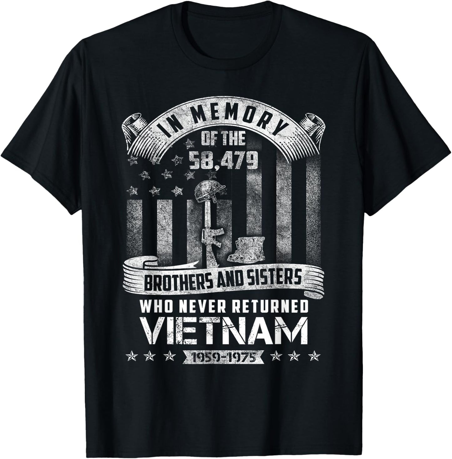 in Memory of Vietnam Veteran Small T-Shirt - T-Shirt | Black