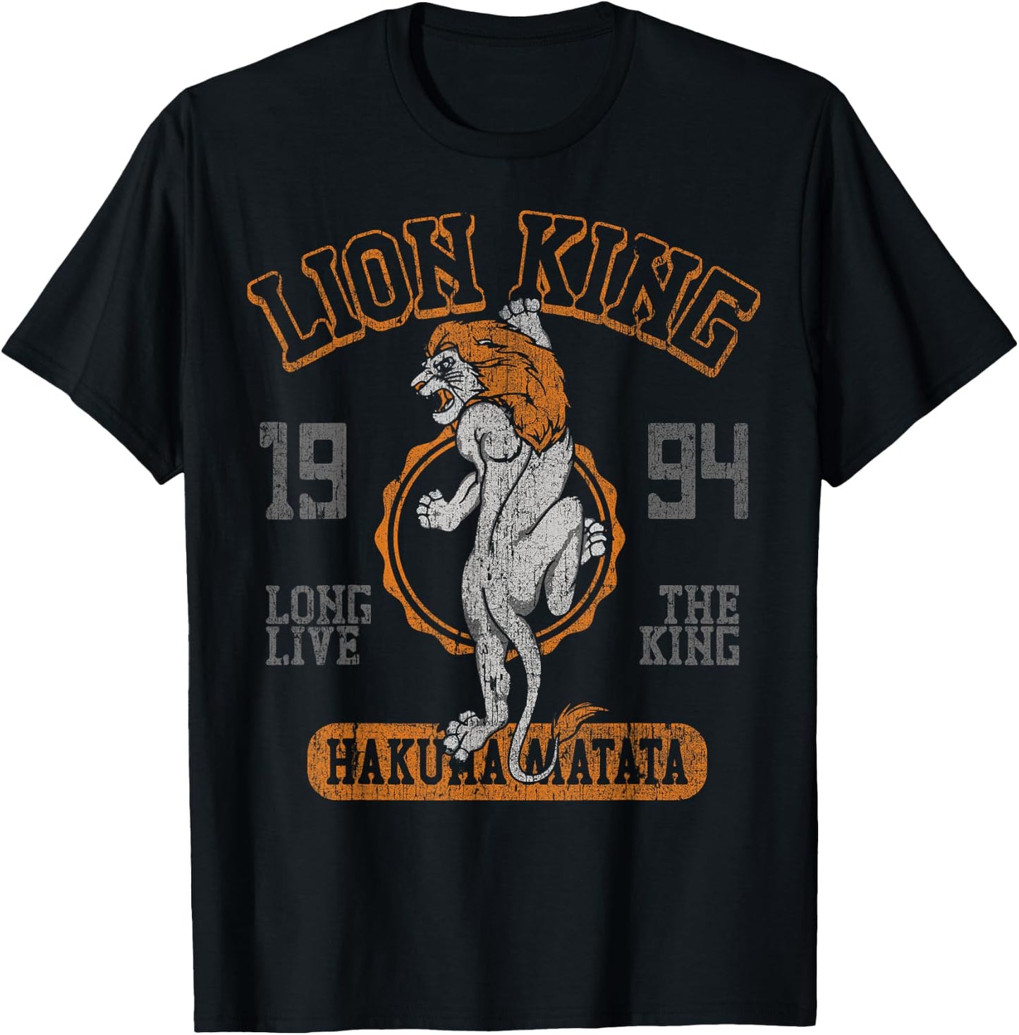 Disney Lion King Simba Varsity 1994 Poster Graphic T-Shirt - T-Shirt | Black