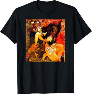 Married by Satan Halloween Monster Vintage Horror Movie T-Shirt - T-Shirt | Black