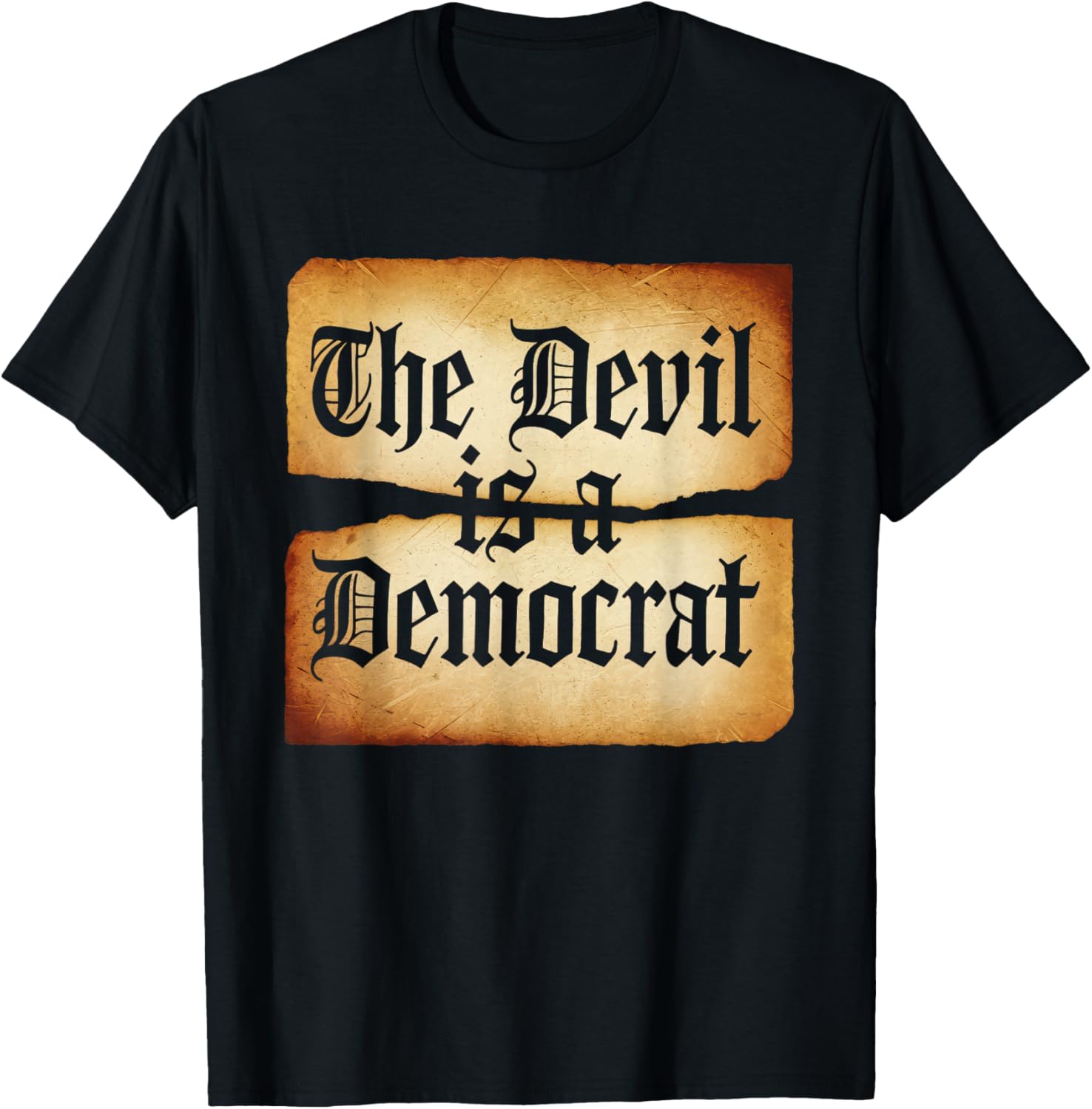 The Devil is A Democrat Retro Democrats Liberal T-Shirt - T-Shirt | Black