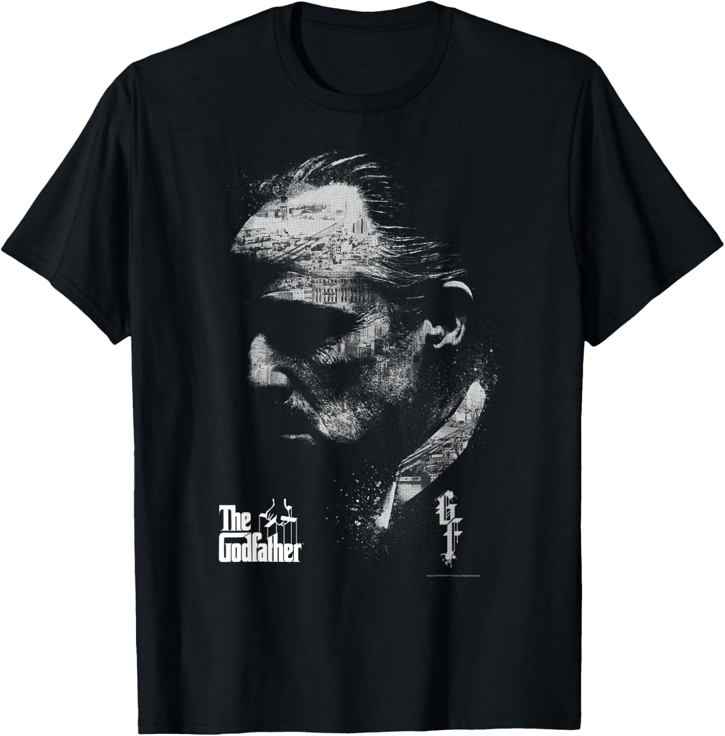The Godfather Don Vito Corleone Profile Portrait T-Shirt - T-Shirt | Black