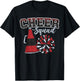 Cheer Squad Funny Cheerleader Cheerleading Red Women Girl T-Shirt - T-Shirt | Black