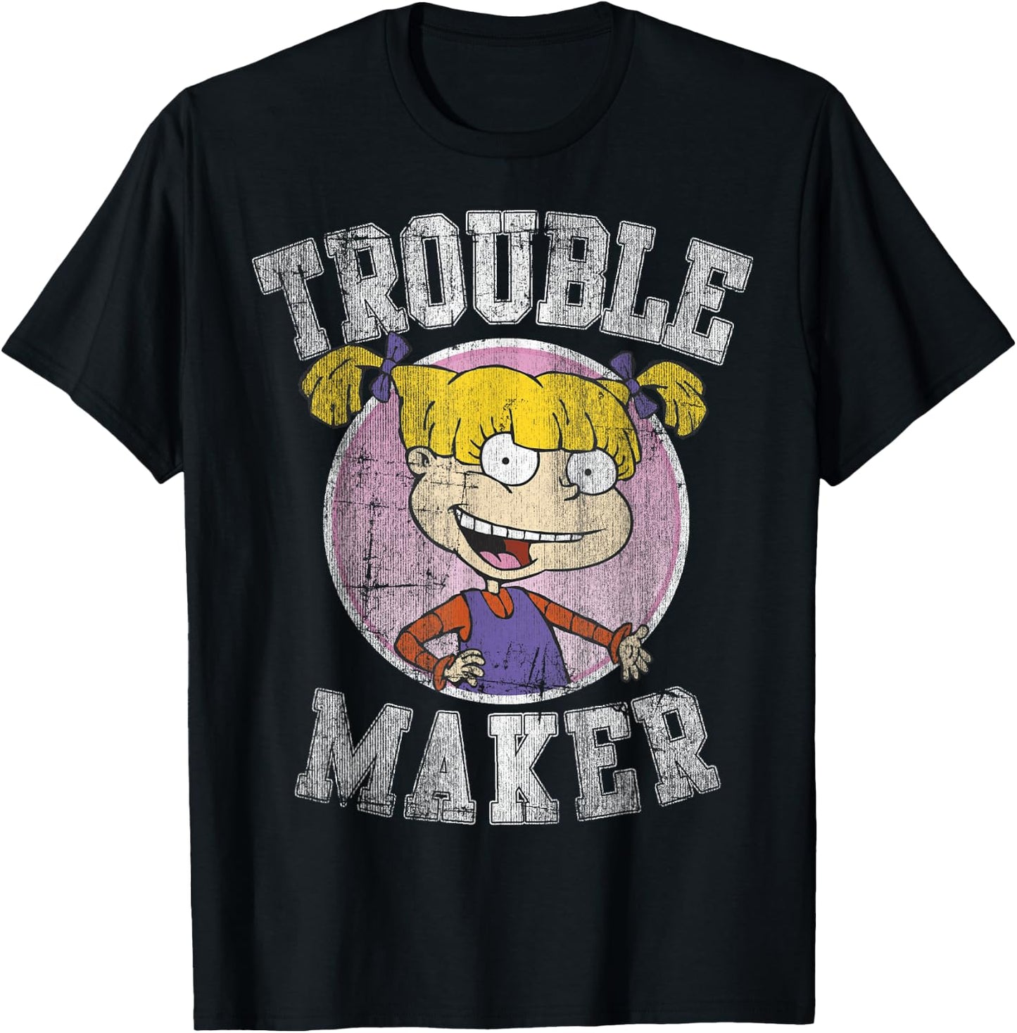 Rugrats Angelica Trouble Maker Vintage Graphic T-Shirt - T-Shirt | Black