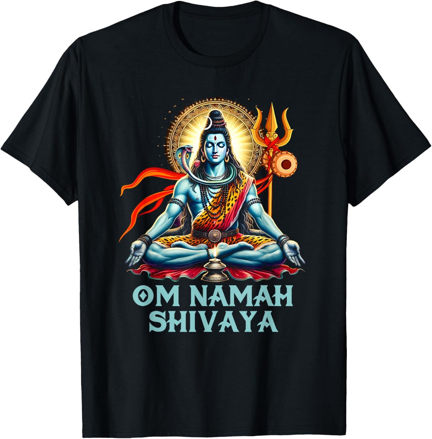 Shiva Hindu God Yoga Meditation Spiritual Om Namah Shivaya T-Shirt - T-Shirt | Black