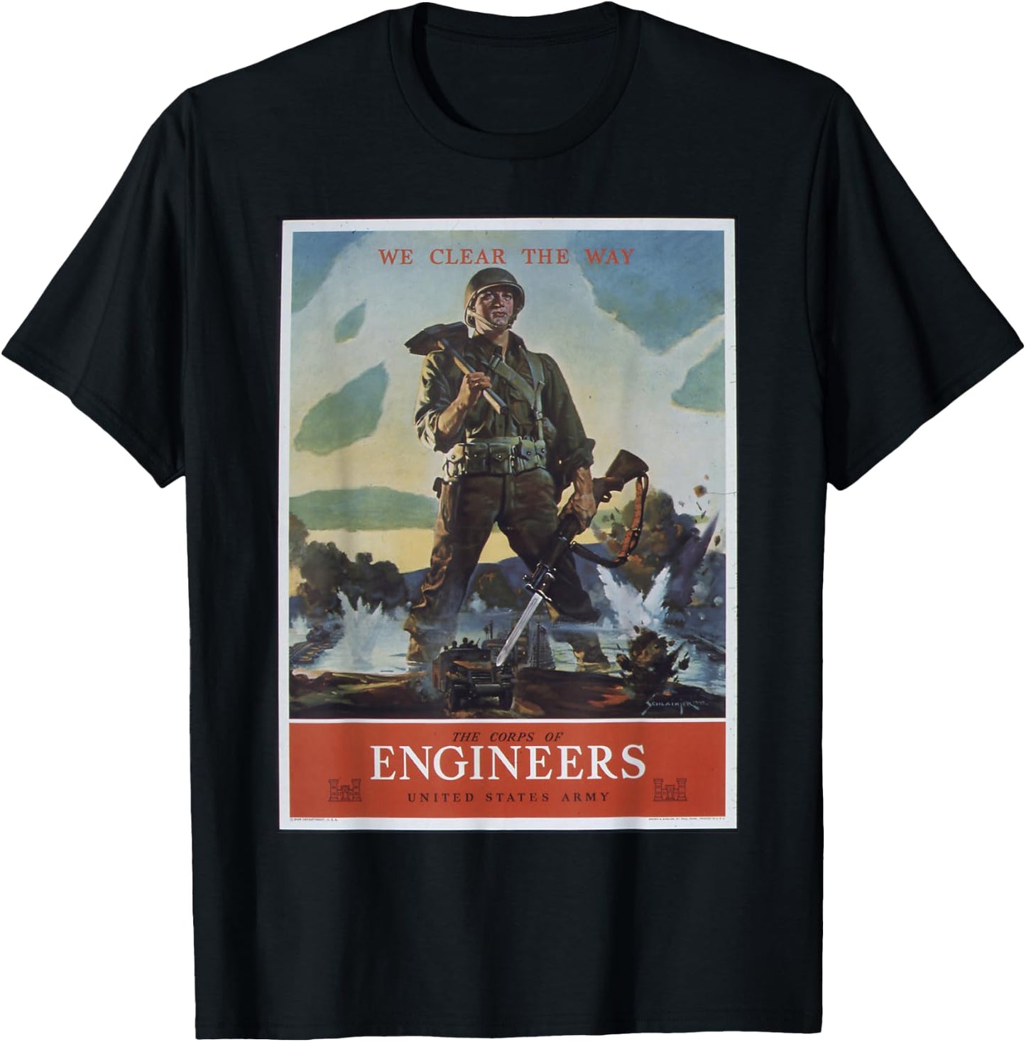 US Army Corps of Engineers T-Shirt - T-Shirt | Black
