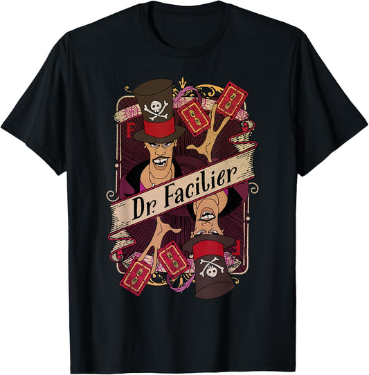 Disney Princess and The Frog Facilier Playing Card T-Shirt - T-Shirt | Black