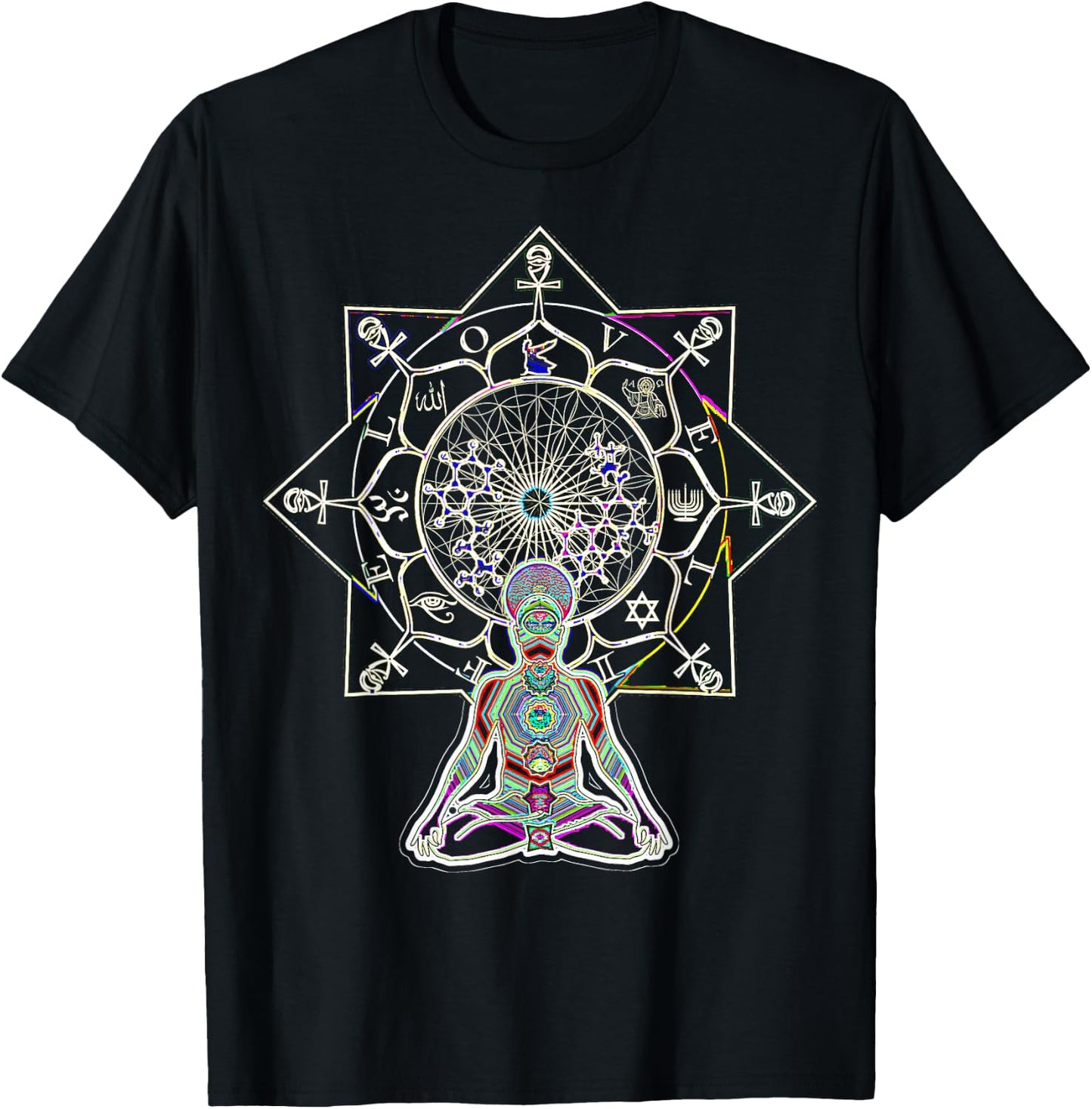 Awakening Psychedelic Inspiration T-Shirt - T-Shirt | Black