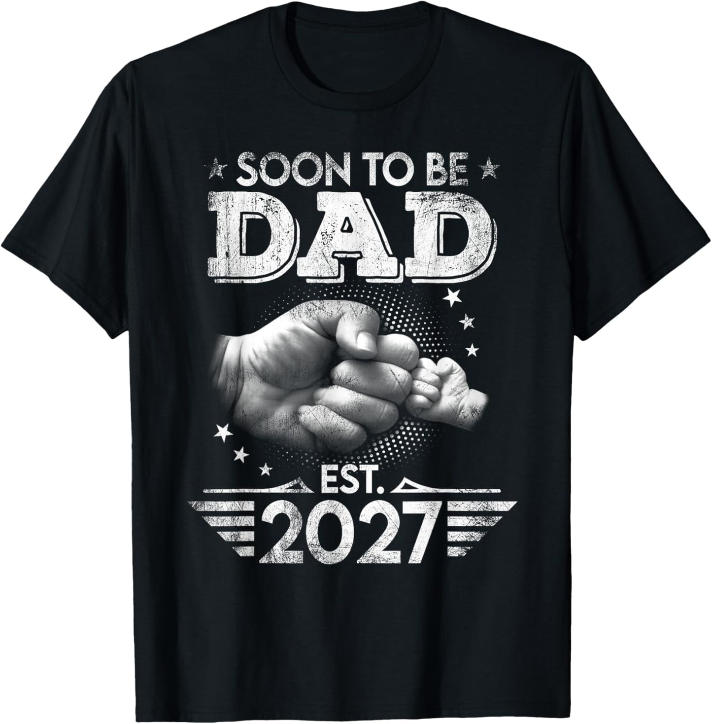 Dad est 2027 Loading Future New Daddy T-Shirt - T-Shirt | Black