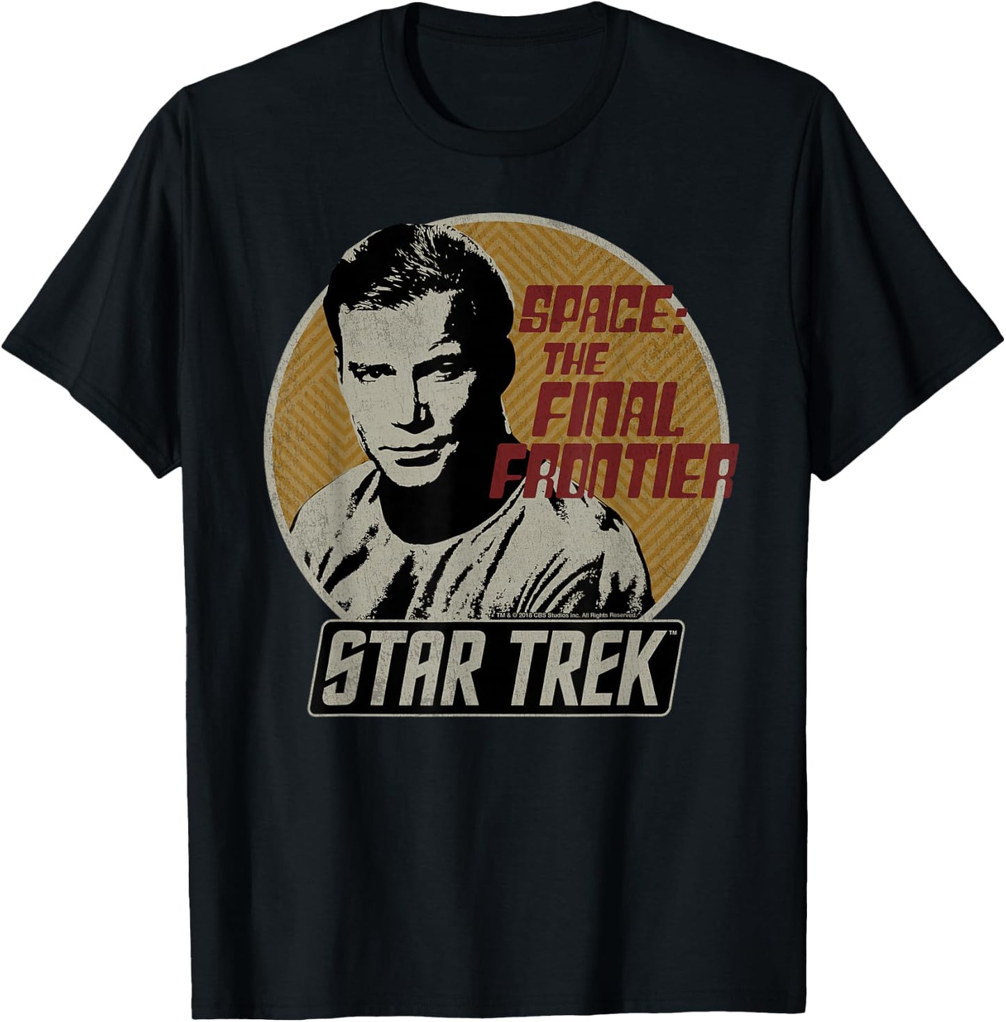 Star Trek Original Series Kirk Retro Badge T-Shirt - T-Shirt | Black