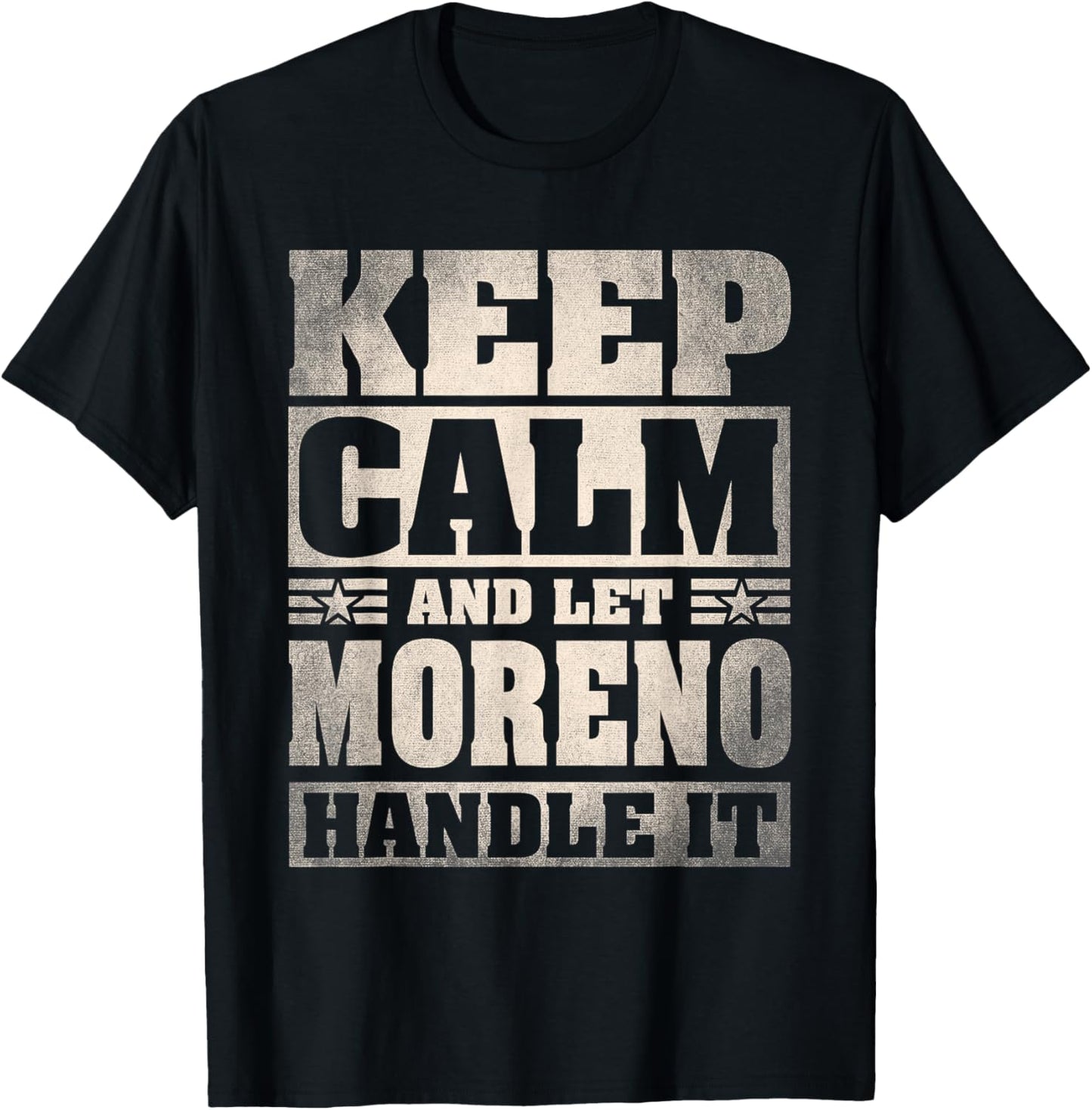 Moreno Name Shirt Personalized Moreno Last Name T-Shirt - T-Shirt | Black