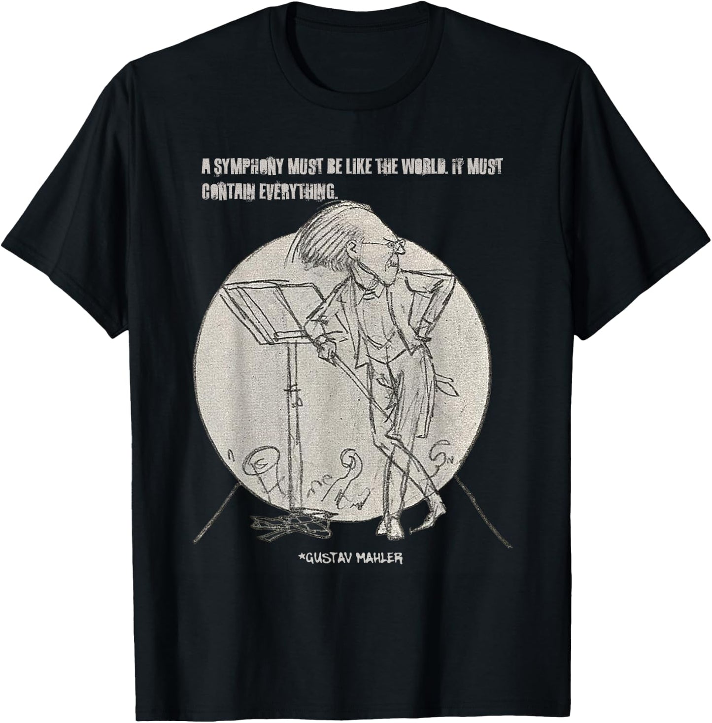 Gustav Mahler Bohemian Composer Conductor T-Shirt - T-Shirt | Black