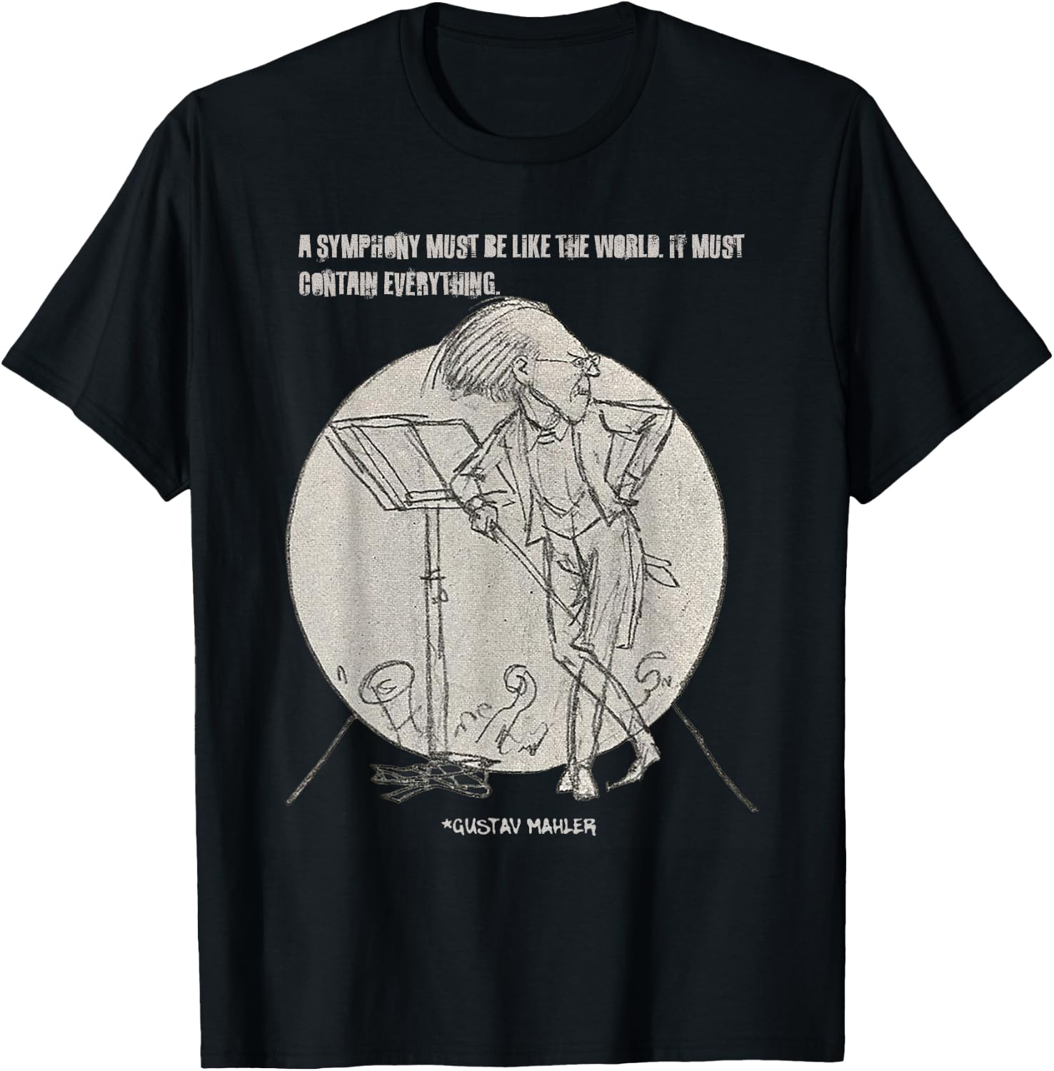 Gustav Mahler Bohemian Composer Conductor T-Shirt - T-Shirt | Black