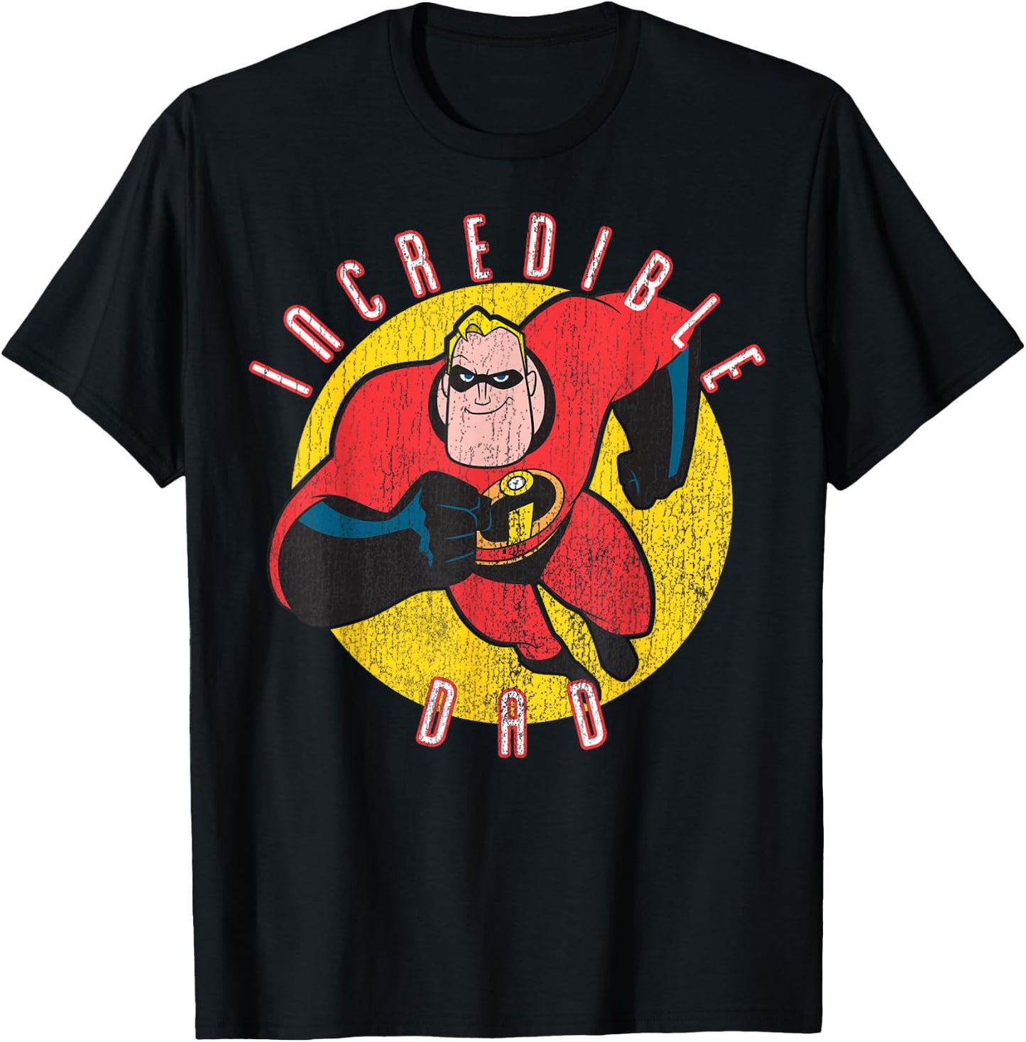 Disney Pixar The Incredibles Father's Day Incredible Retro T-Shirt - T-Shirt | Black