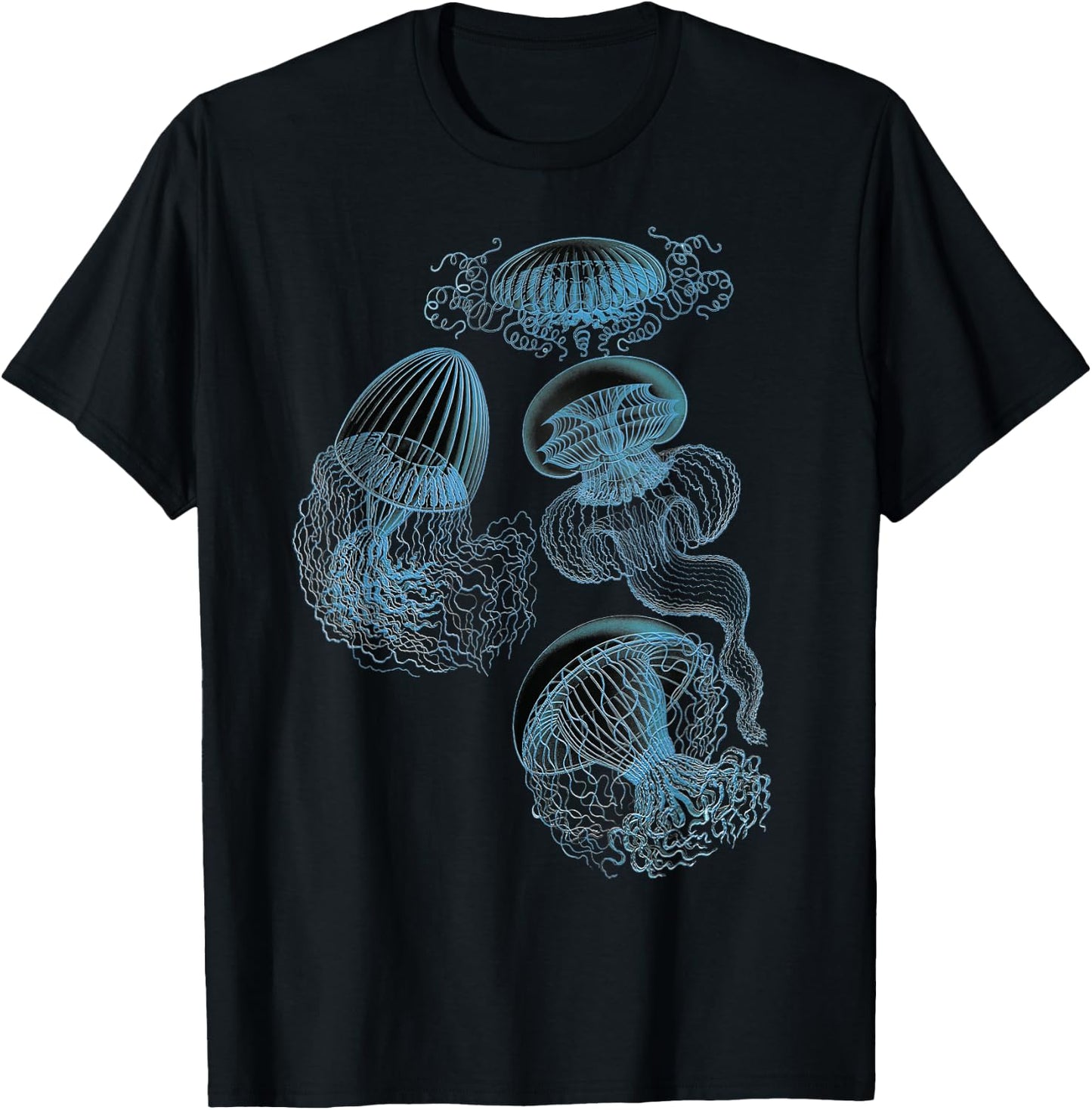 Jellyfish Ocean Lover Bioluminescent Sea Creature T-Shirt - T-Shirt | Black