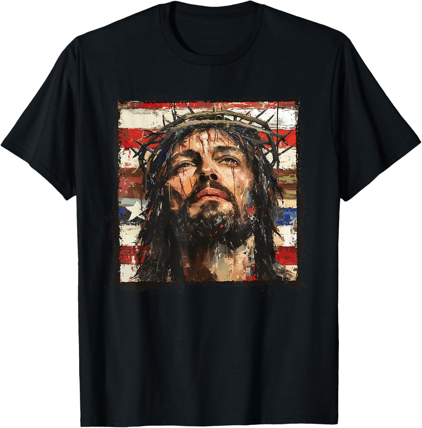 Jesus patriotic T-Shirt - T-Shirt | Black