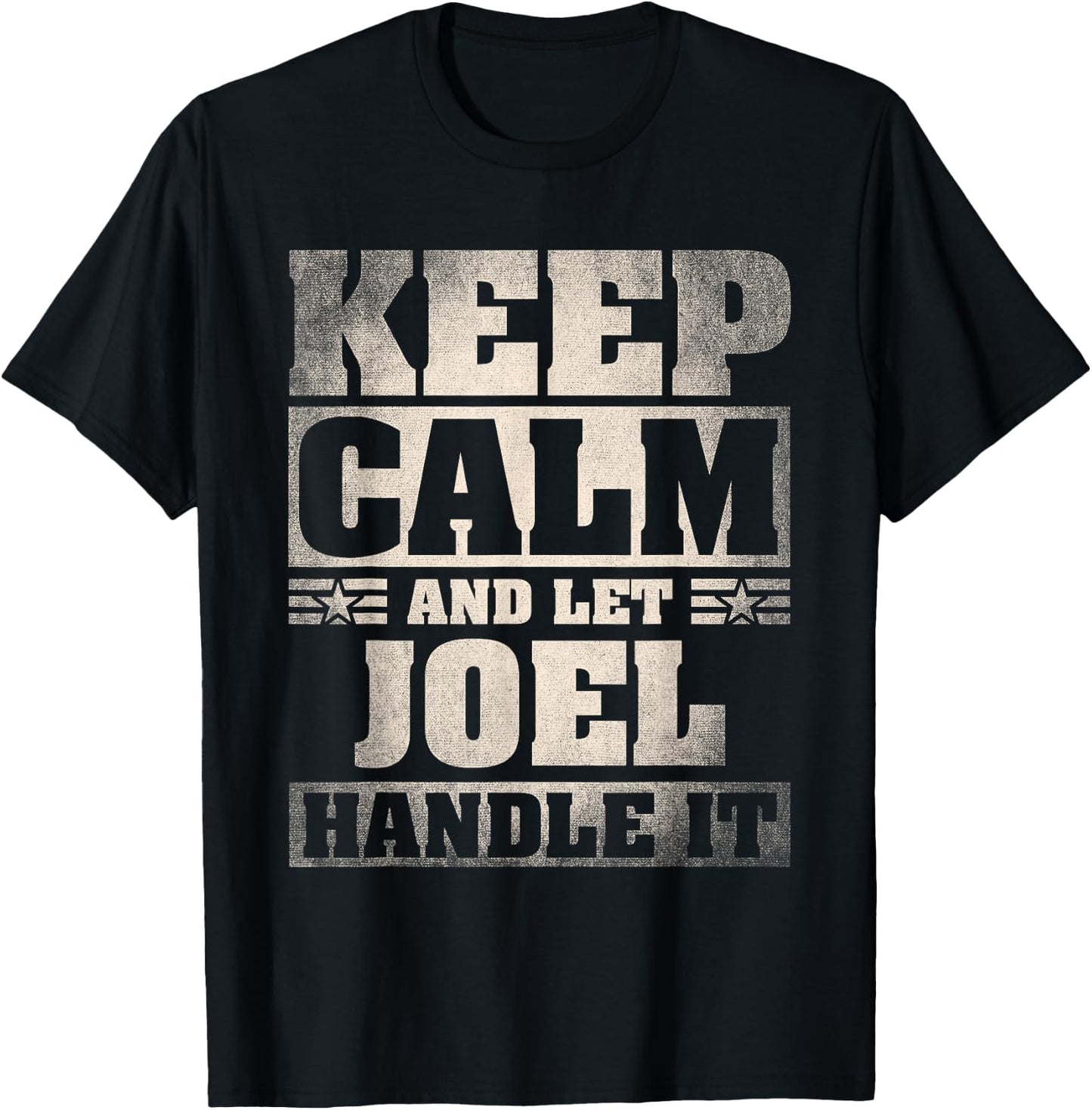 Joel Name Shirt Personalized Joel First Name T-Shirt - T-Shirt | Black