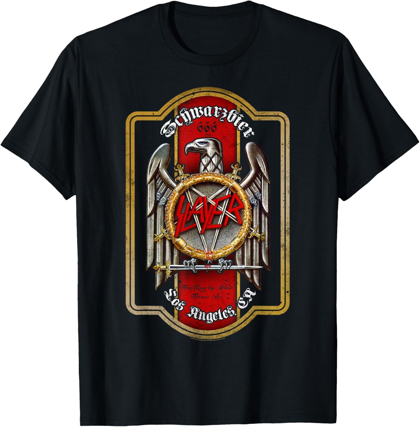 Slayer - Beer Label T-Shirt - T-Shirt | Black