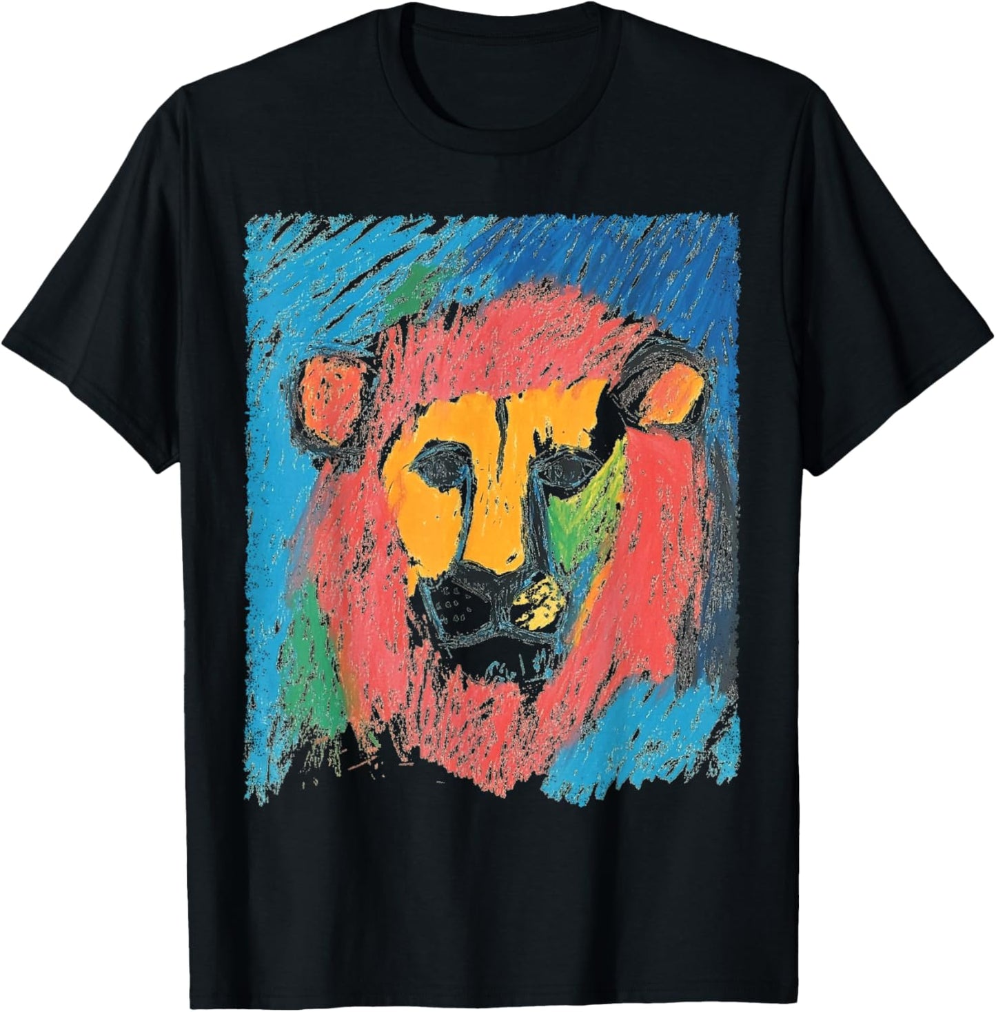 Pop Art Lion Kids T-Shirt - T-Shirt | Black