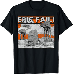 Star Wars AT-AT Walker Epic Fail Meme Graphic T-Shirt - T-Shirt | Black