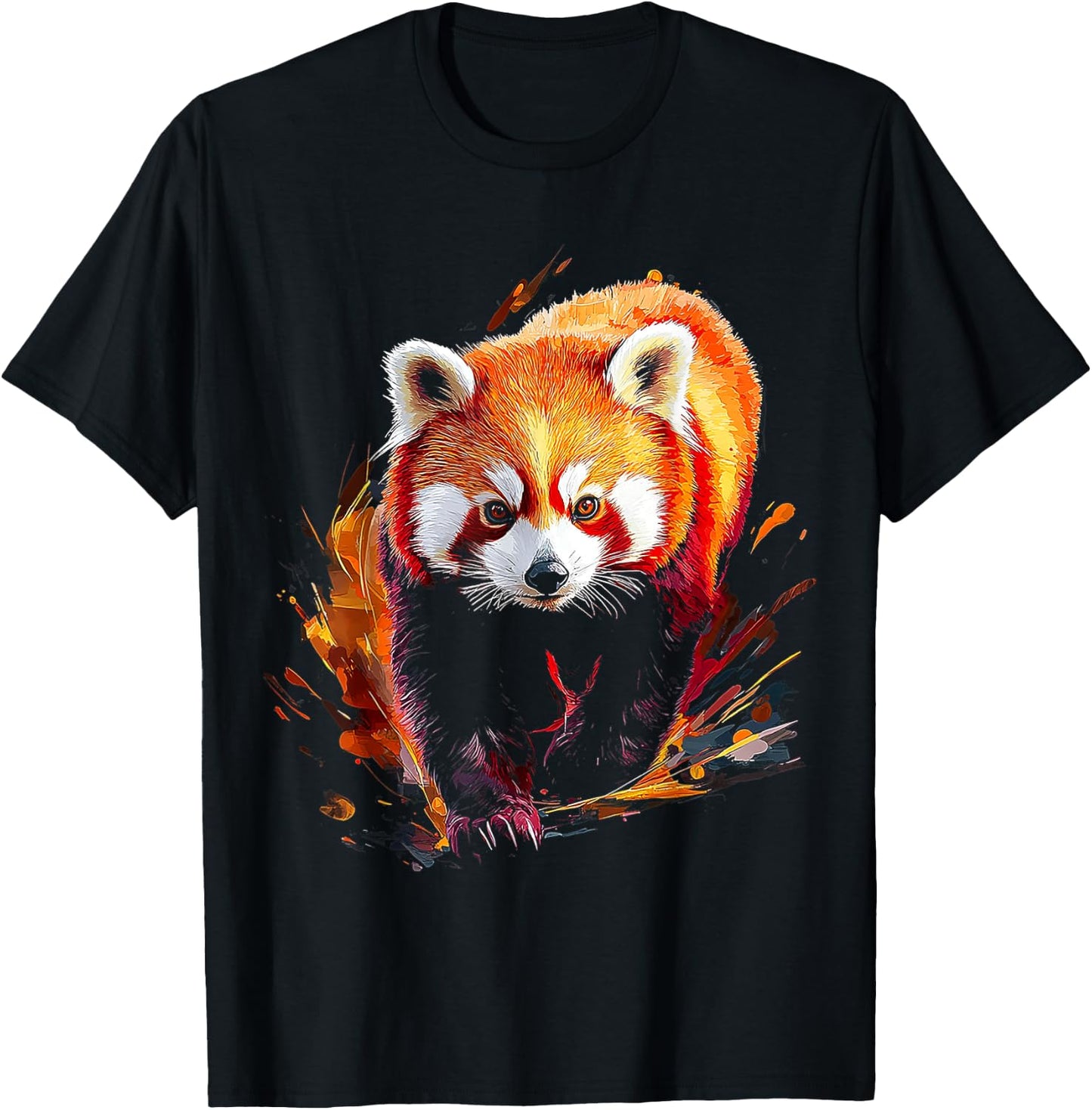 Red Panda Animal Graphic Art Red Panda T-Shirt - T-Shirt | Black