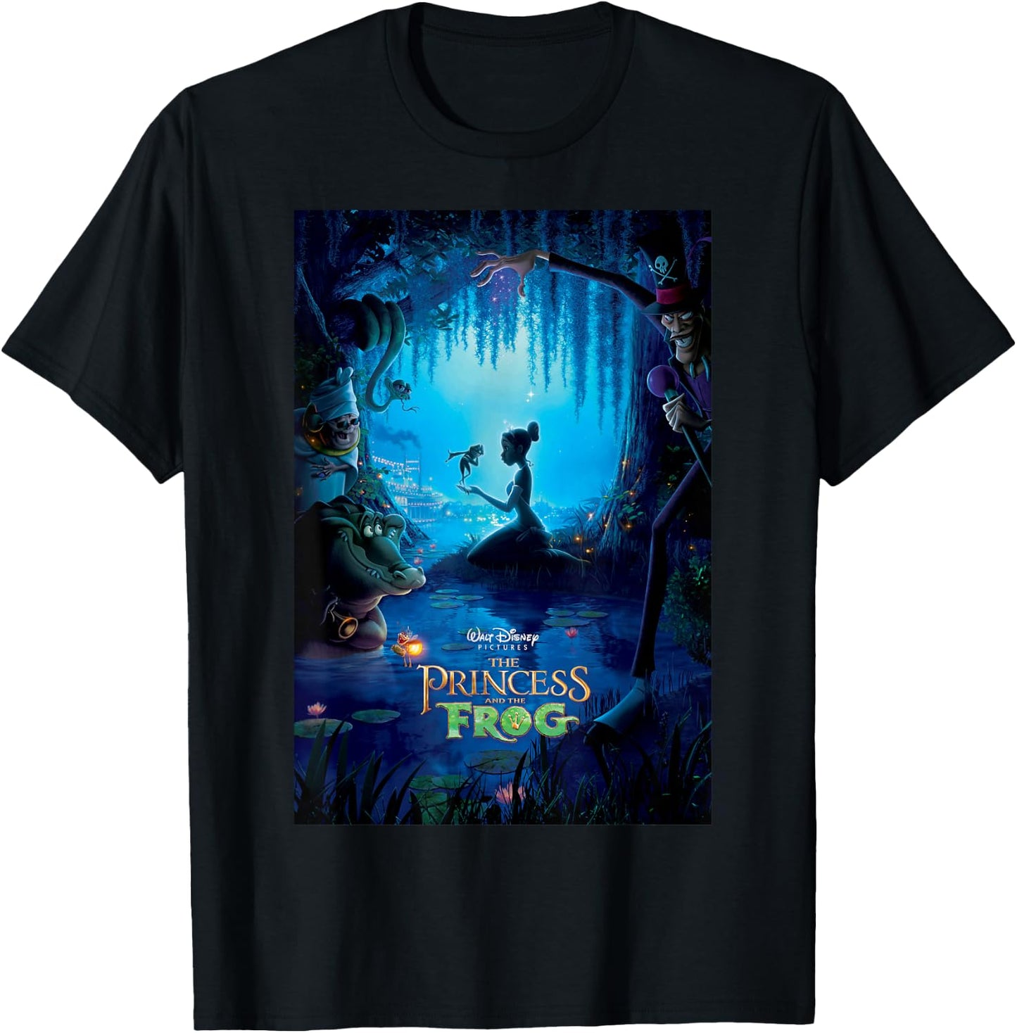 Disney Princess and The Frog Classic Poster T-Shirt - T-Shirt | Black