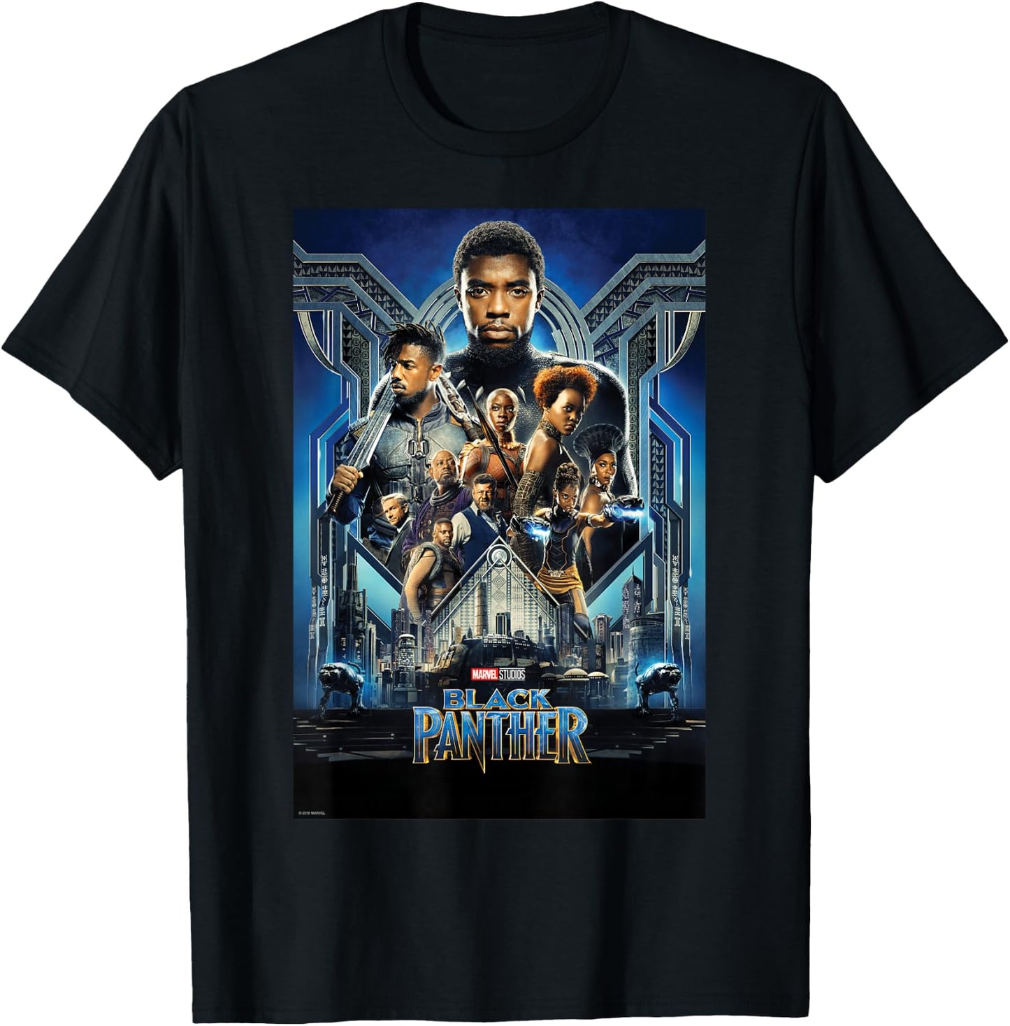 Marvel Studios Black Panther Movie Poster Small T-Shirt - T-Shirt | Black