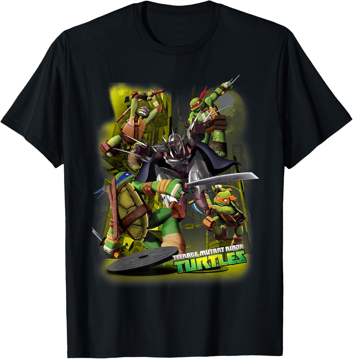 Teenage Mutant Ninja Turtles Shredder Attacks T-Shirt - T-Shirt | Black