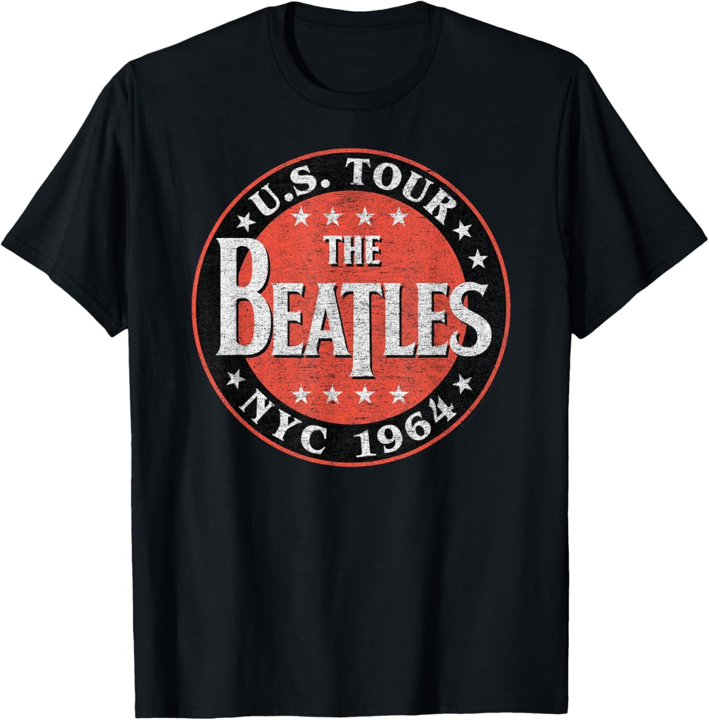 The Beatles US Tour NYC 1964 Short Sleeve T-Shirt - T-Shirt | Black