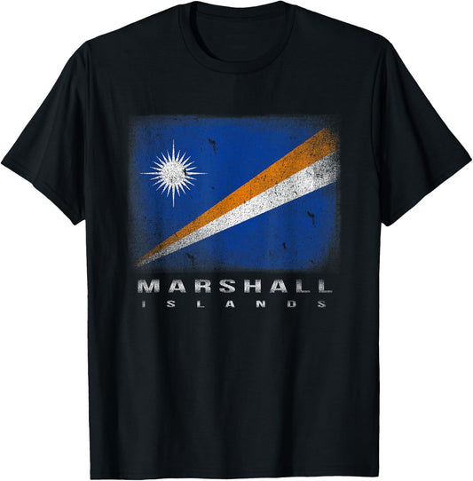 Marshall Islands Marshallese Flag Souvenir Travel T-Shirt - T-Shirt | Black