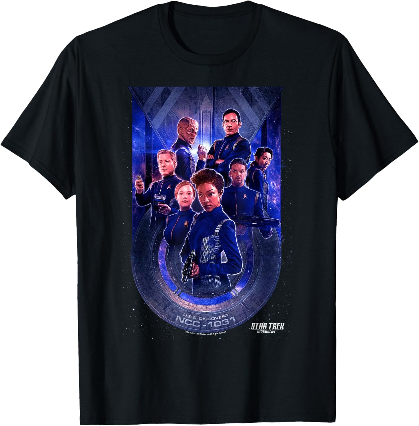 Star Trek Discovery Group Poster T-Shirt - T-Shirt | Black