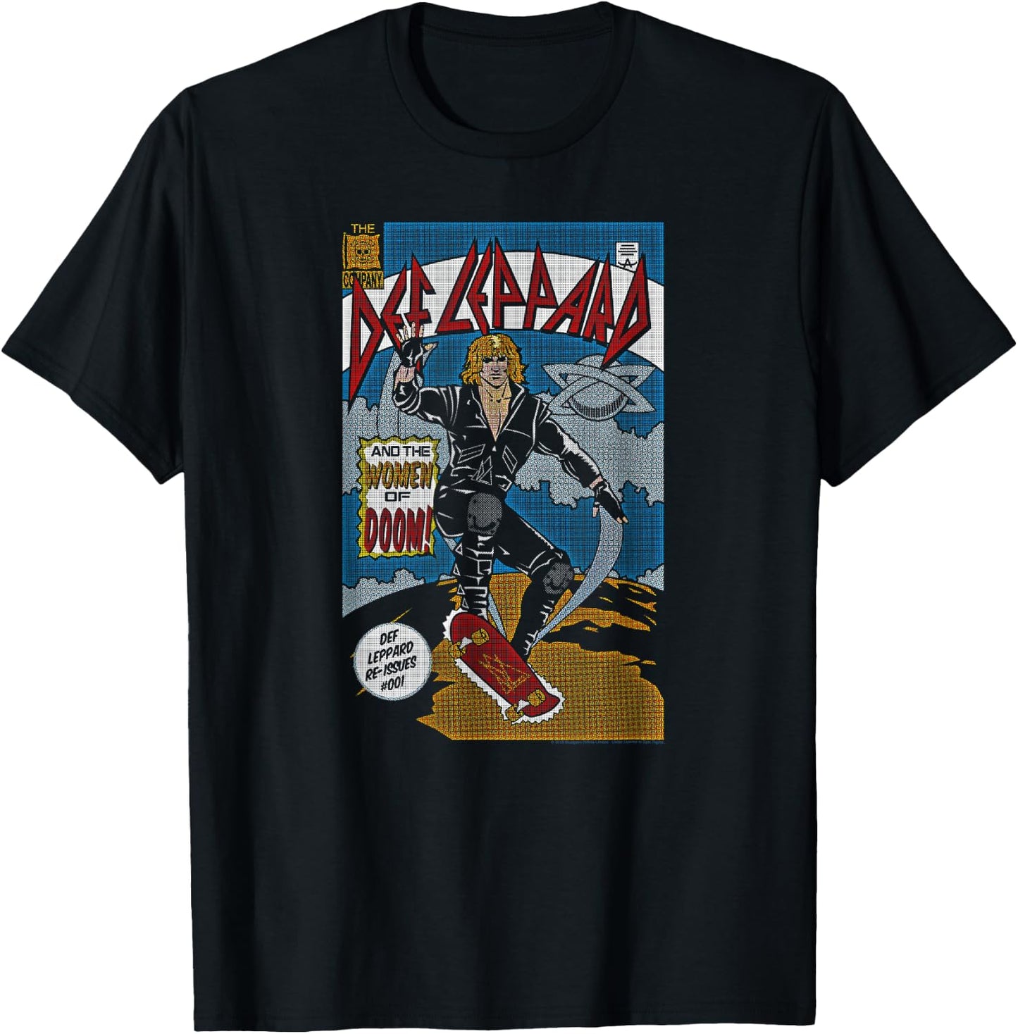 Def Leppard - Comic T-Shirt - T-Shirt | Black