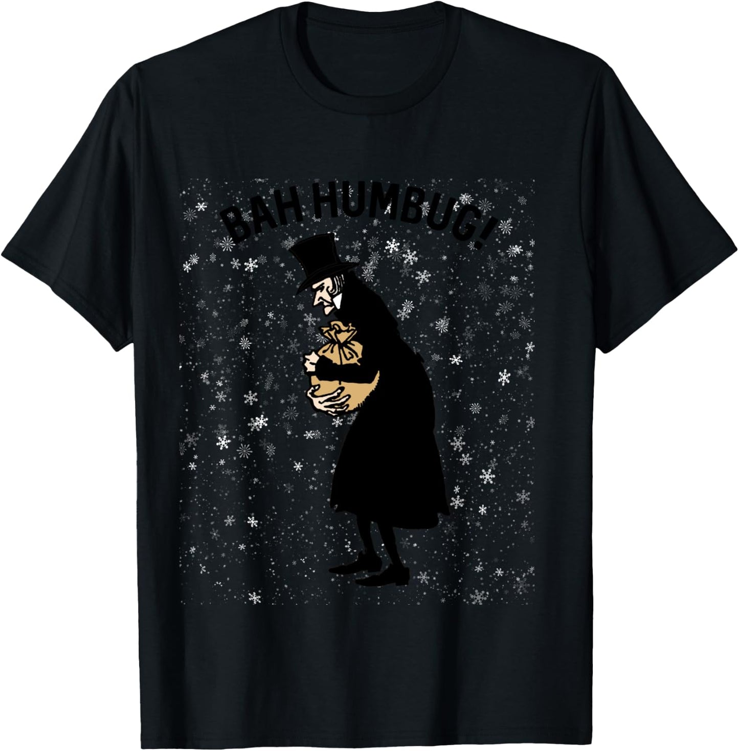 Retro Christmas Scrooge Bah Humbug Shirt-Xmas Scrooge T-Shirt - T-Shirt | Black