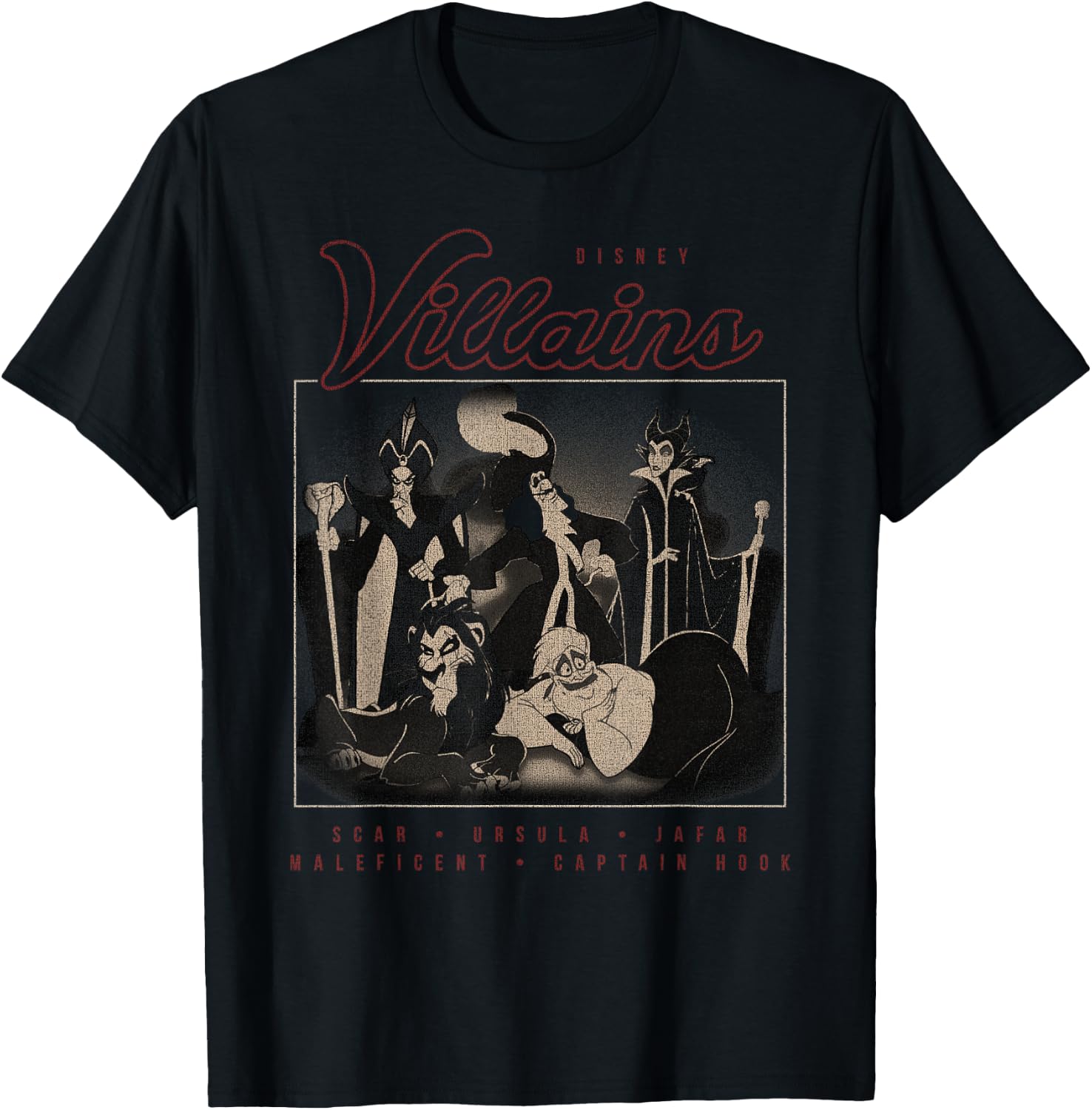 Disney Villains Group Portrait T-Shirt - T-Shirt | Black
