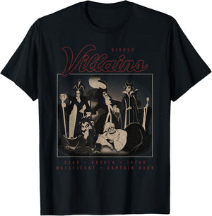 Disney Villains Group Portrait T-Shirt - T-Shirt | Black